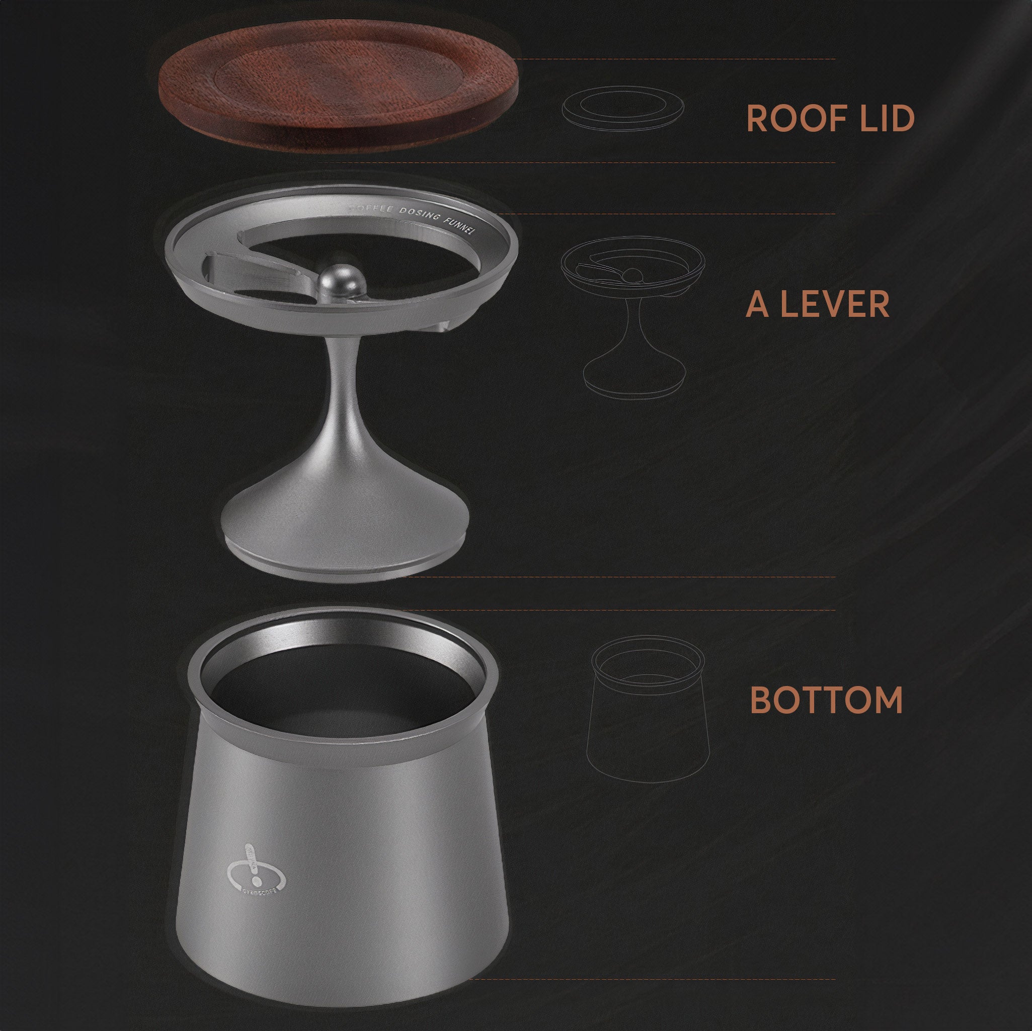 Premium 58MM Stainless Steel Magnetic Dosing Cup - Accurate Measuring Tool for Coffee, Tea, Protein Powder & Kitchen Ingredients | Perfect for Home Baristas, Bakers & Fitness Enthusiasts
