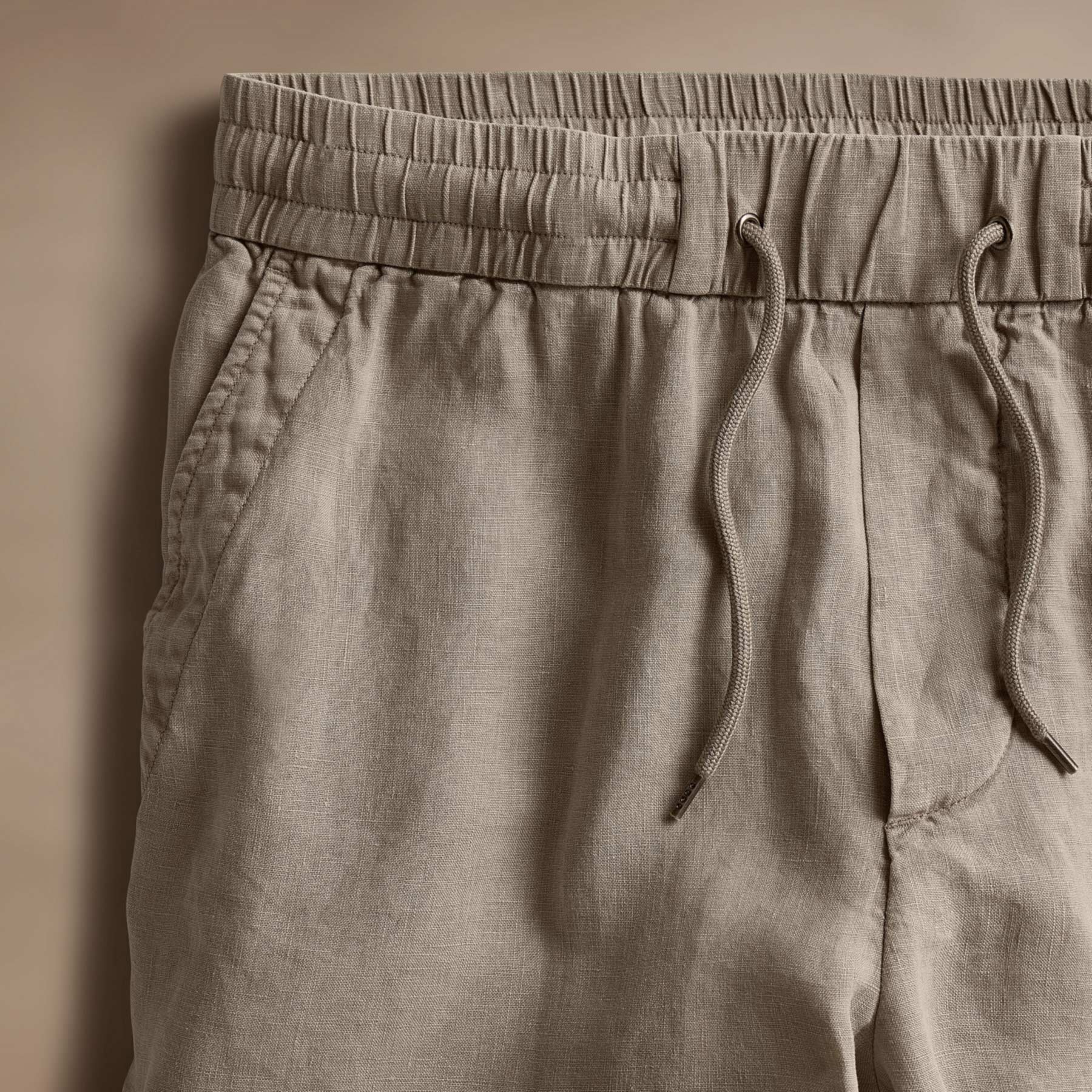 Relaxed Fit Linen Shorts for Men - Comfortable & Breathable Mineral Pigment Dye - Perfect for Summer, Beach, and Casual Wear