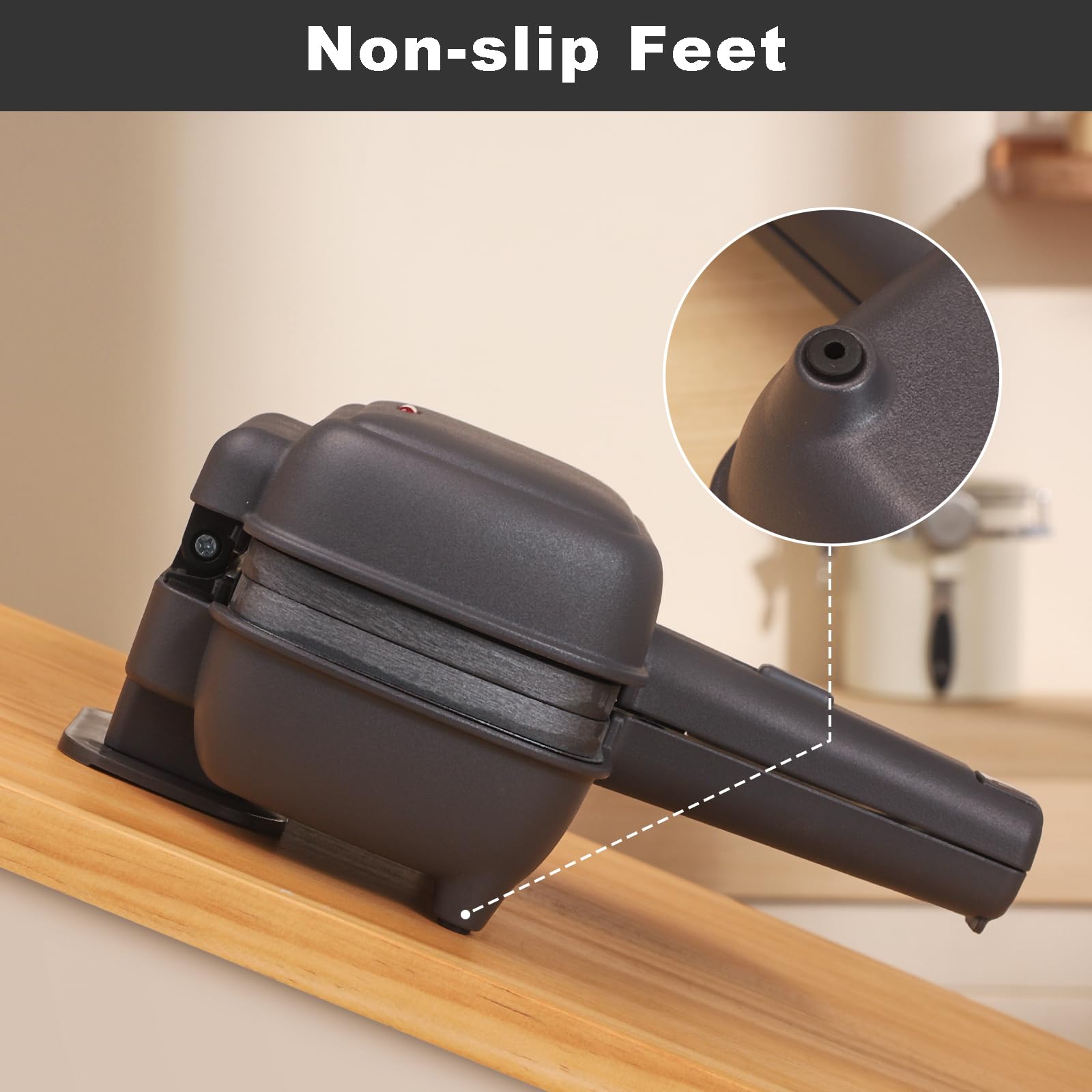 Mini Sandwich Maker with Removable Non-Stick Plates - Electric Grilled Cheese & Breakfast Sandwich Press - Portable Hot Sandwich Maker for Home, Office & Travel - Perfect for Quick Breakfast, Snacks & Lunch