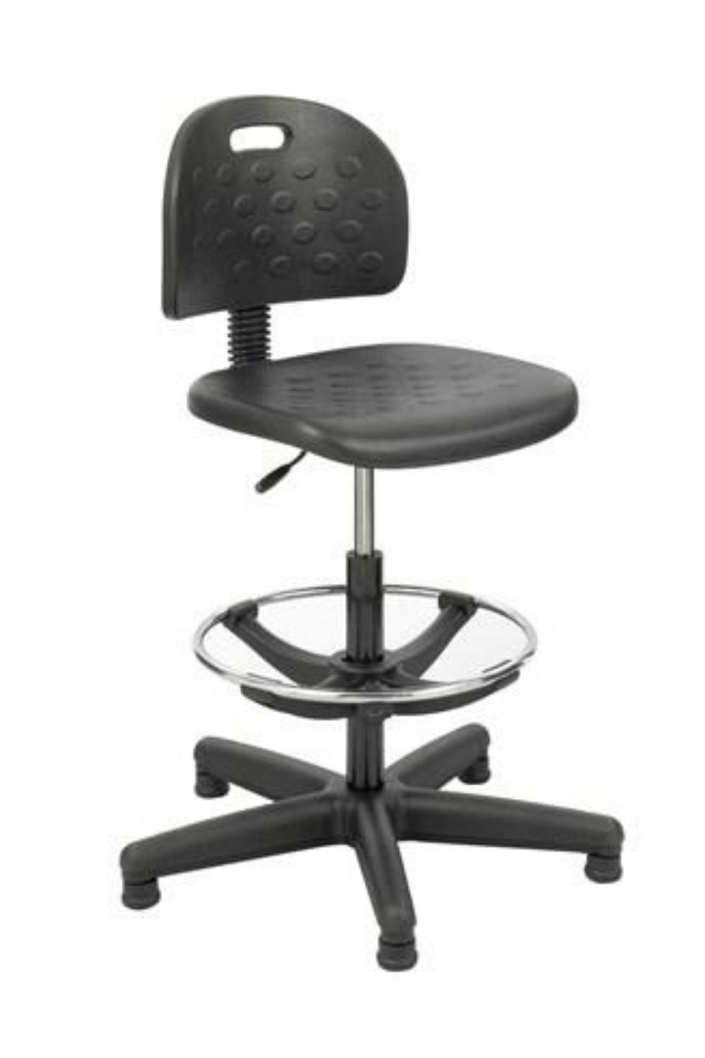 Safco 6680 Soft Tough Polyurethane Economy Workbench Chair - Ergonomic Office & Workshop Stool for Industrial, Garage, and Home Workspaces