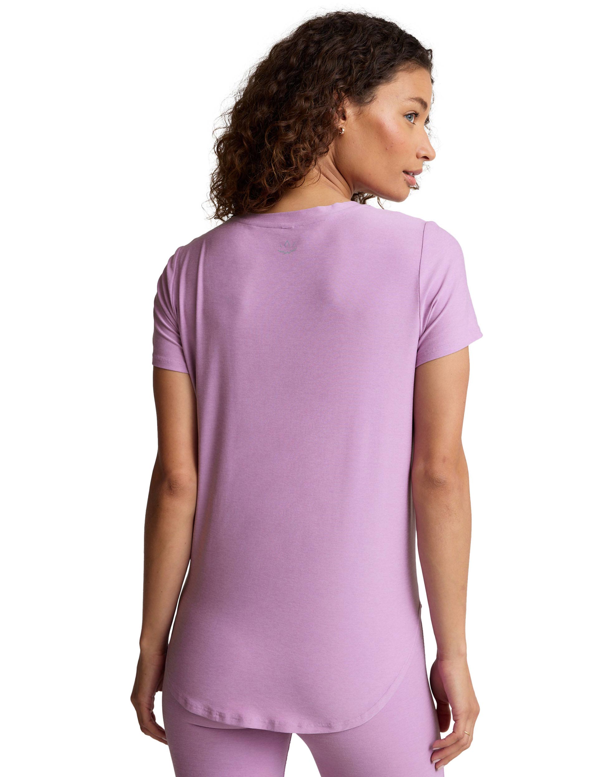 Featherweight on the Down Low Tee - Soft Lilac Petal Heather Women's Lightweight T-Shirt | Perfect for Casual Wear, Yoga & Everyday Comfort