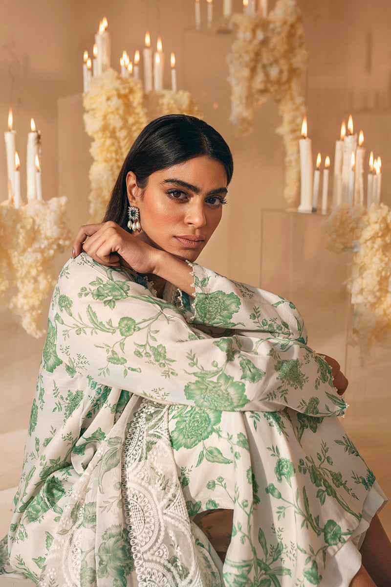 LOTUS 2PC Women's Ethnic Outfit Set (Kurta Shirt & Dupatta Scarf) - Traditional Indian Pakistani Wear for Festivals, Weddings & Special Occasions
