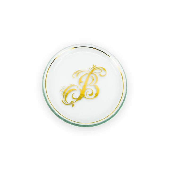 6 Mini Initial Plates - Personalized Alphabet Letter Plates for Baby Shower, Birthday Party Favors & Home Decor