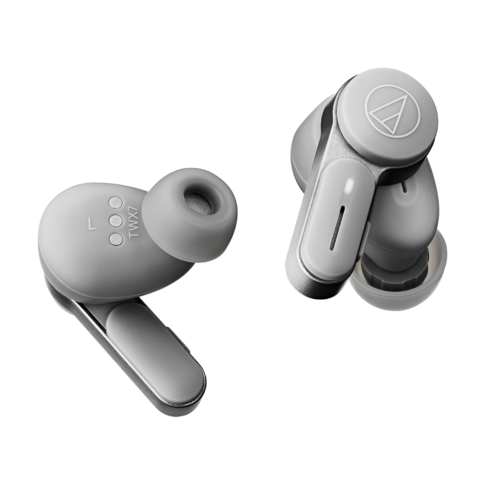 Audio Technica ATH-TWX7 True Wireless Earbuds with Active Noise Cancellation, Bluetooth 5.2, 24-Hour Battery Life - Perfect for Commuting, Workouts, and Travel