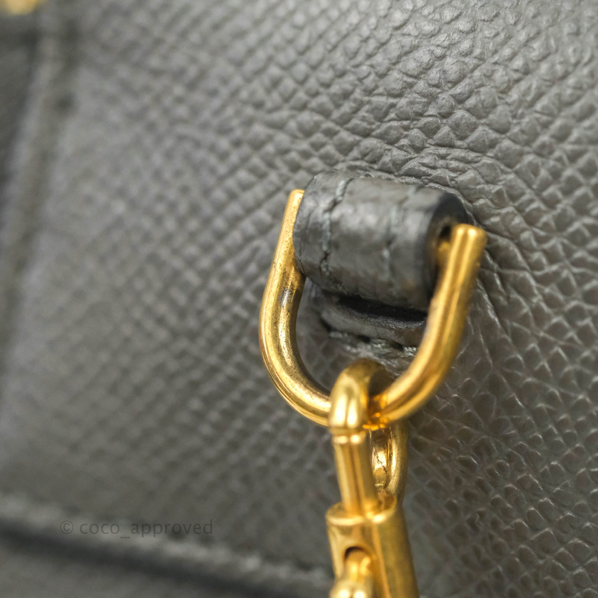 Celine Nano Belt Bag in Grey Grained Calfskin with Gold Hardware - Perfect for Everyday Use, Work & Travel