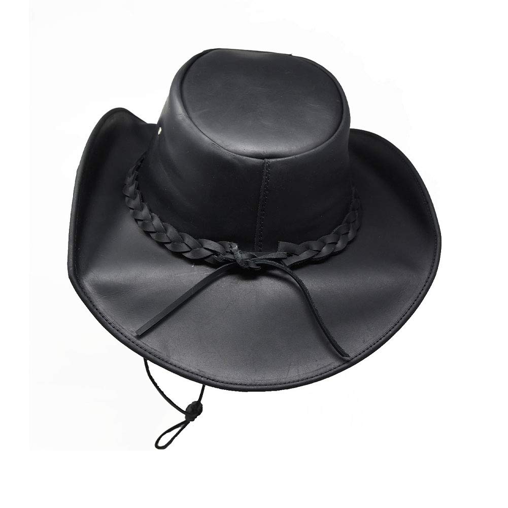 Premium BULLHIDE Leather Cowboy Hat for Men - King of The Road with 3 3/8