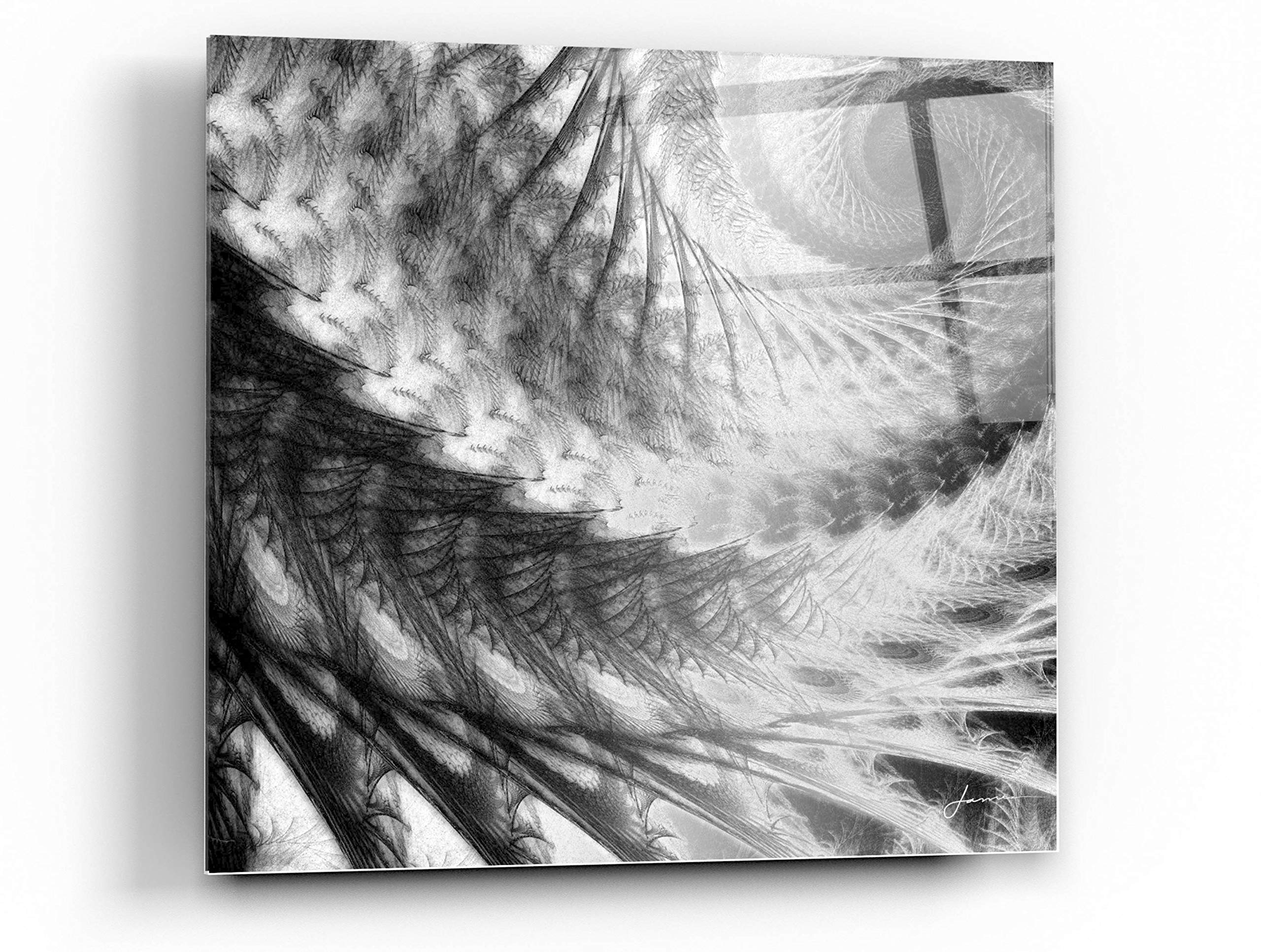 Helix II by James Burghardt - Modern Abstract Acrylic Glass Wall Art Painting 24x24 Inches - Perfect for Living Room, Bedroom or Office Decor