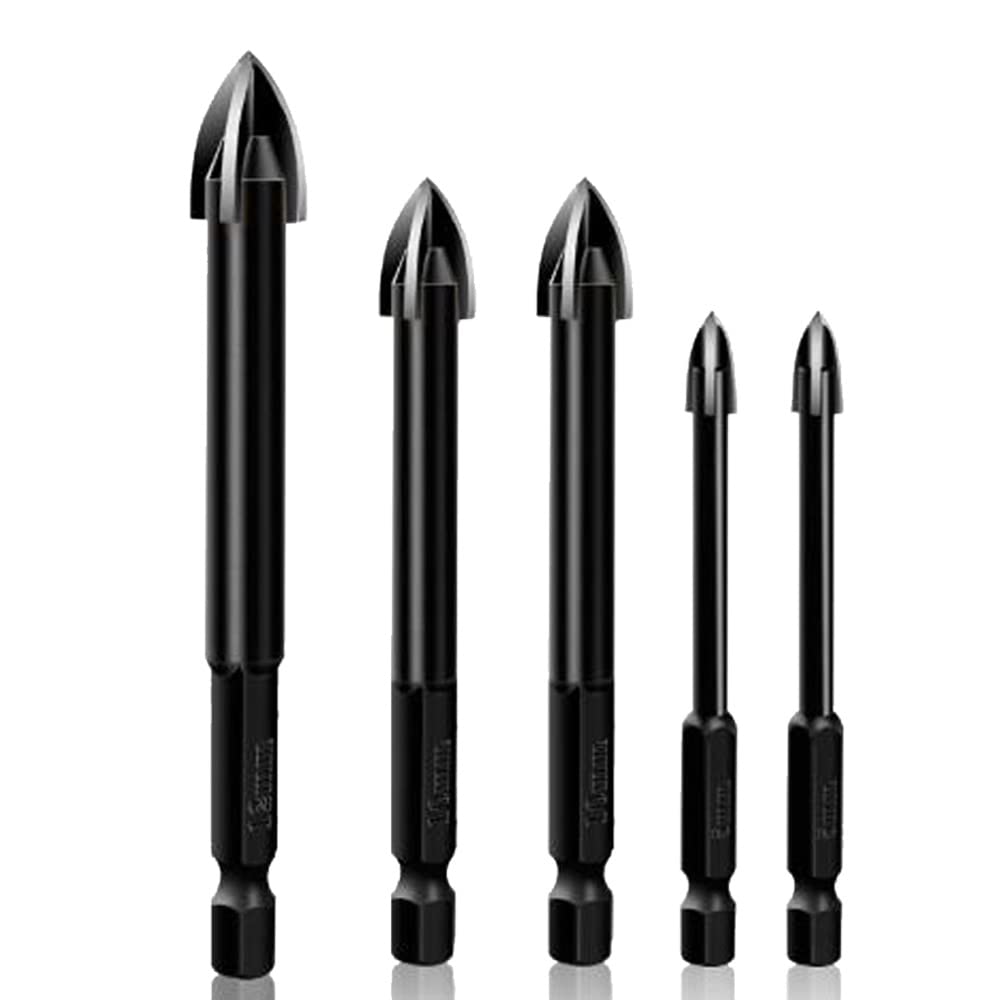 1PCS High-Speed Universal Tile Drill Bit Set - Cross Alloy Woodworking Multi-Purpose Triangle Drill Bit for Ceramic, Glass, Wood & Metal (10mm Hole Diameter) - Perfect for Home DIY, Construction & Craft Projects