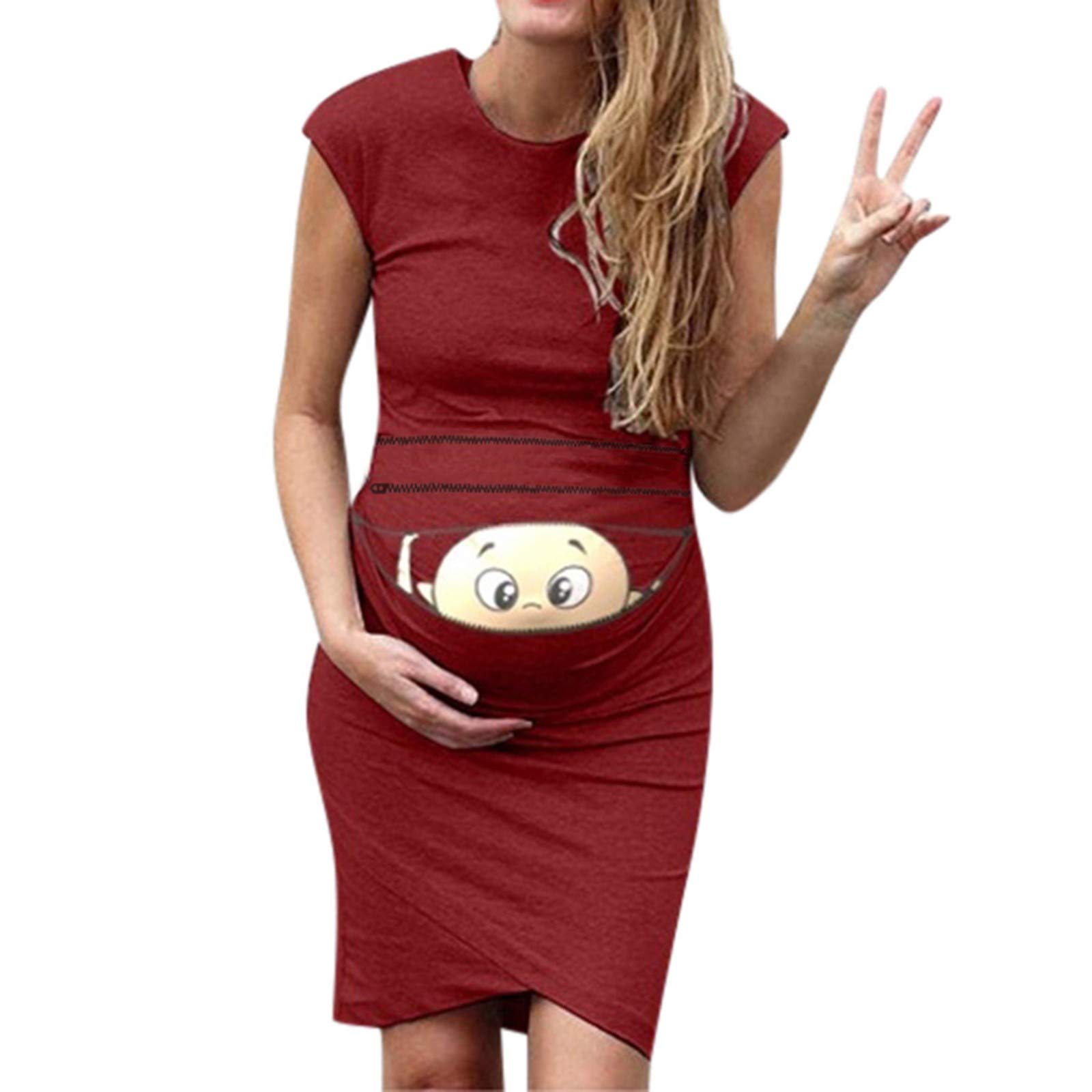 **Stylish Maternity Dress for Women - Floral Print Casual Mini Dress for Pregnancy - Perfect for Baby Showers, Maternity Photos & Everyday Comfort**