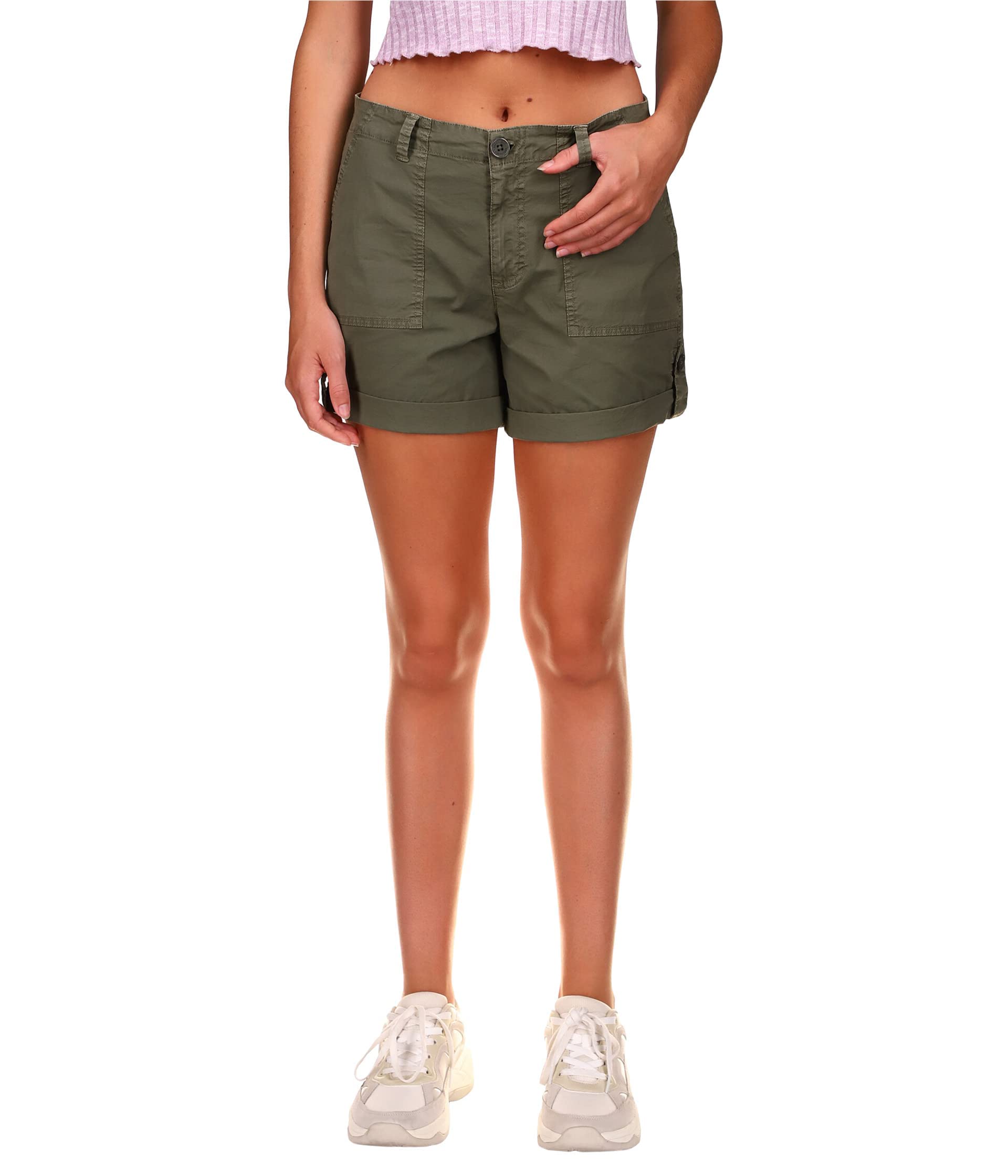 Sanctuary Switchback Cuffed Shorts for Women - Comfortable Stretch Denim Shorts with Adjustable Waist | Perfect for Summer, Beach, and Casual Outings