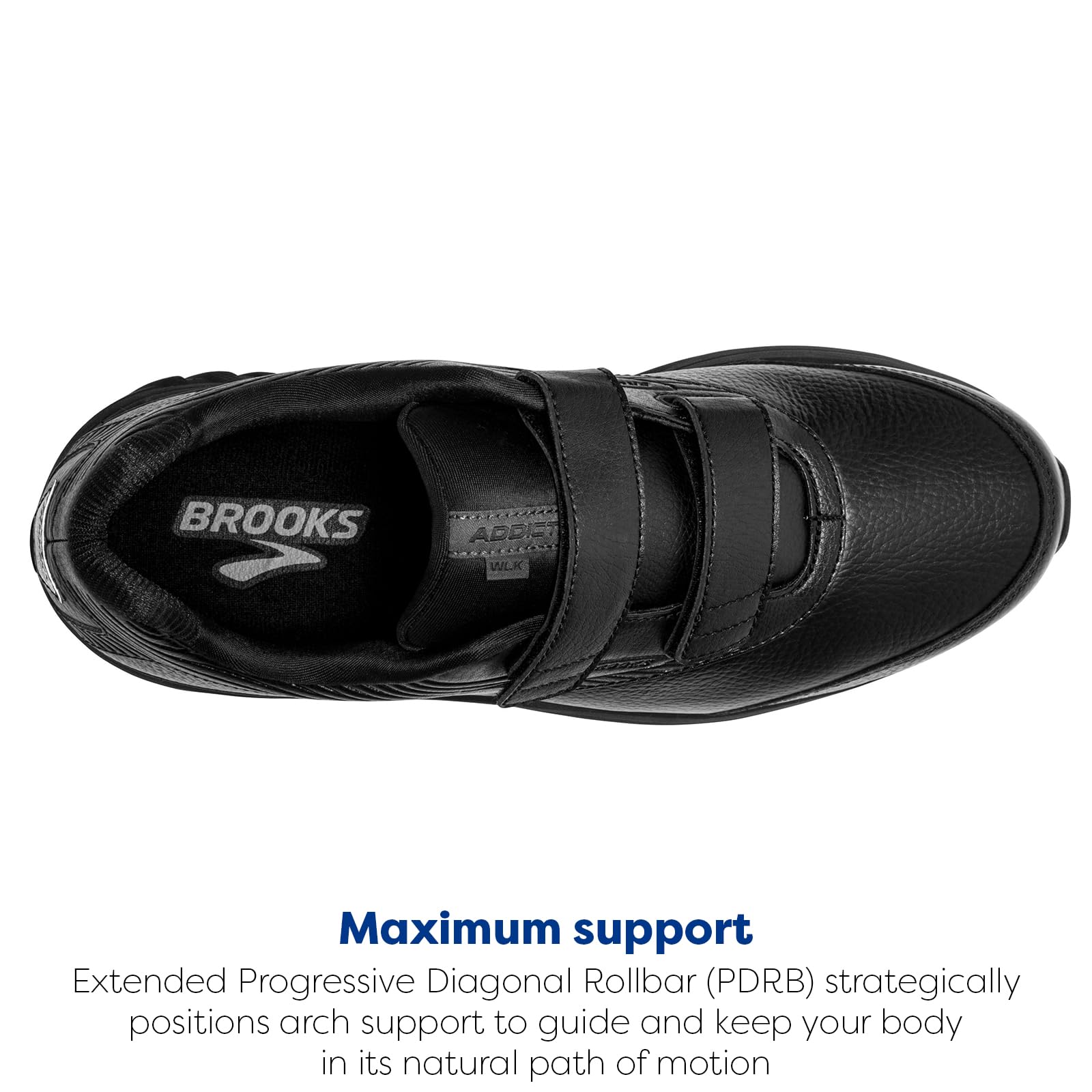 Brooks Men's Addiction Walker V-Strap 2 Walking Shoes - Supportive & Comfortable for Flat Feet - Perfect for Walking, Standing All Day & Plantar Fasciitis Relief
