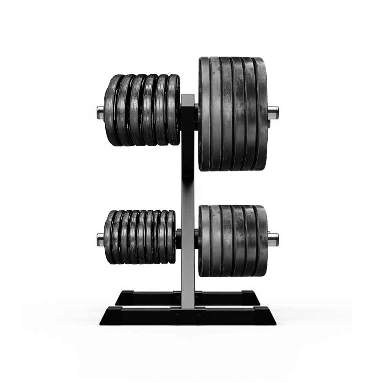XM FITNESS X Olympic Plate Tree - Heavy Duty Weight Plate Storage Rack for Gym & Home Workout - Perfect for Olympic Weight Plates Organization
