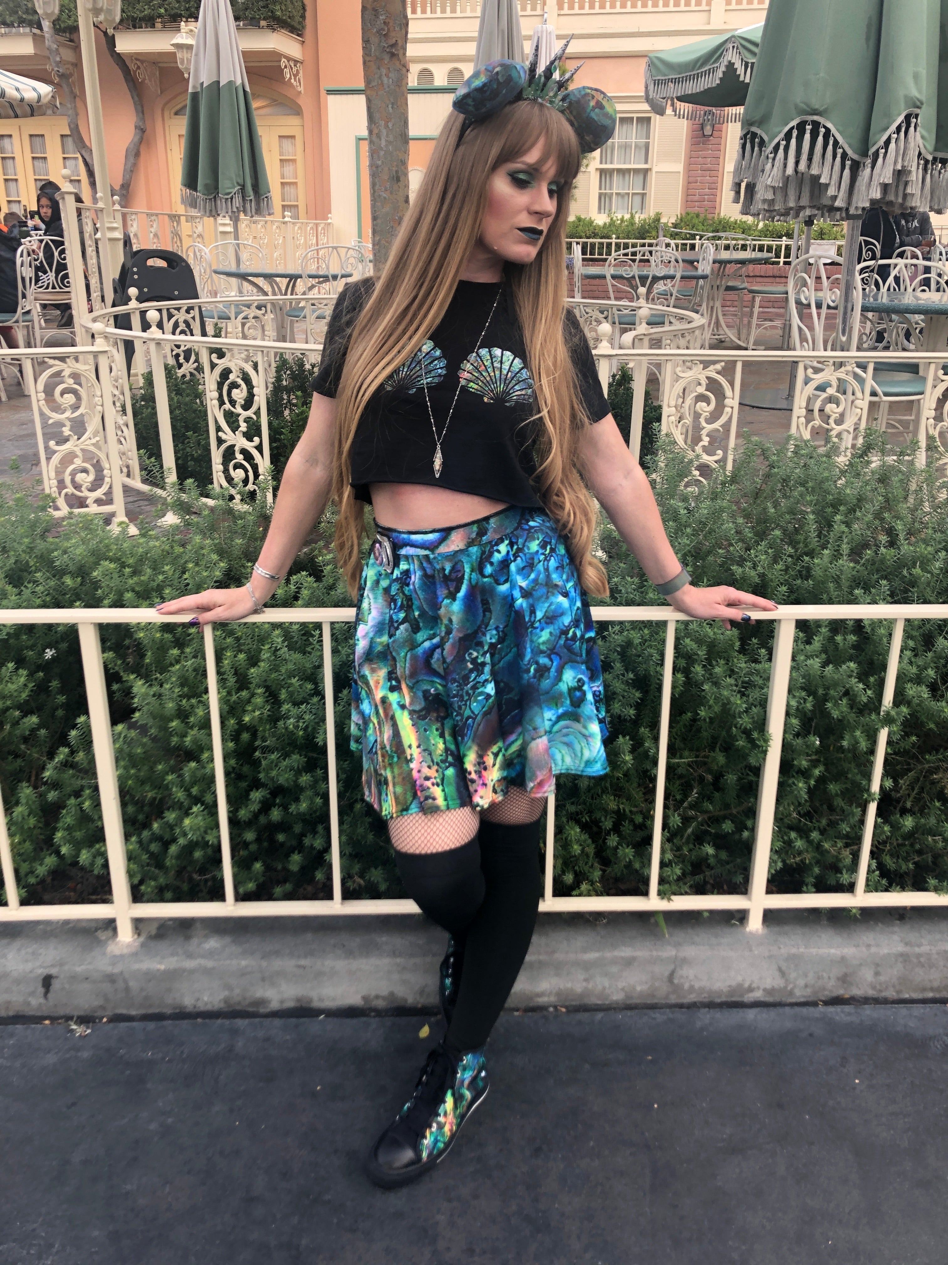 Abalone Skater Skirt for Women - XS Size Flowy A-Line Mini Skirt | Perfect for Casual Outfits, Date Nights & Summer Fashion