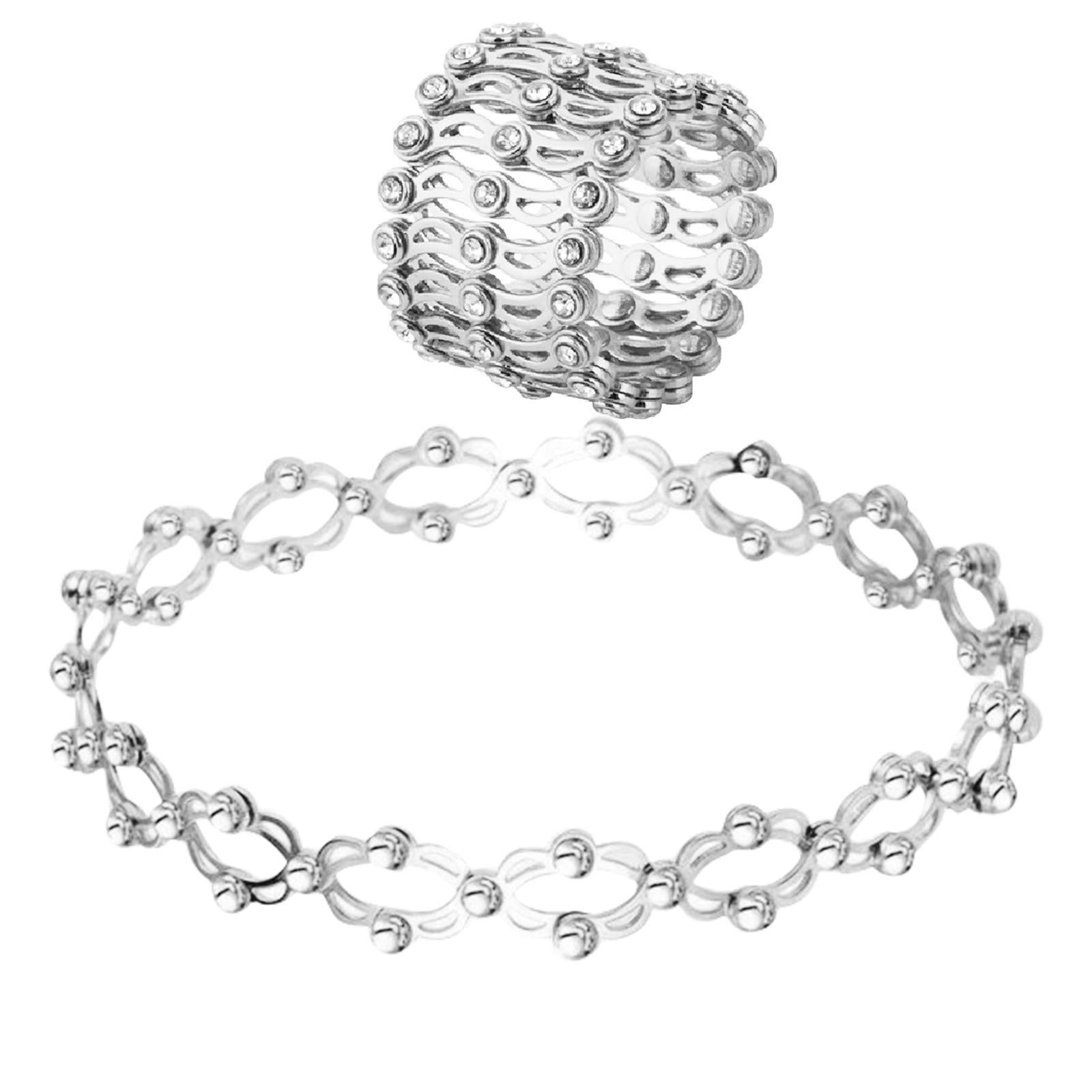 Elegant Adjustable Tennis Bracelet for Women & Men - Convertible Ring to Bracelet - Perfect for Gifts, Parties, and Everyday Wear
