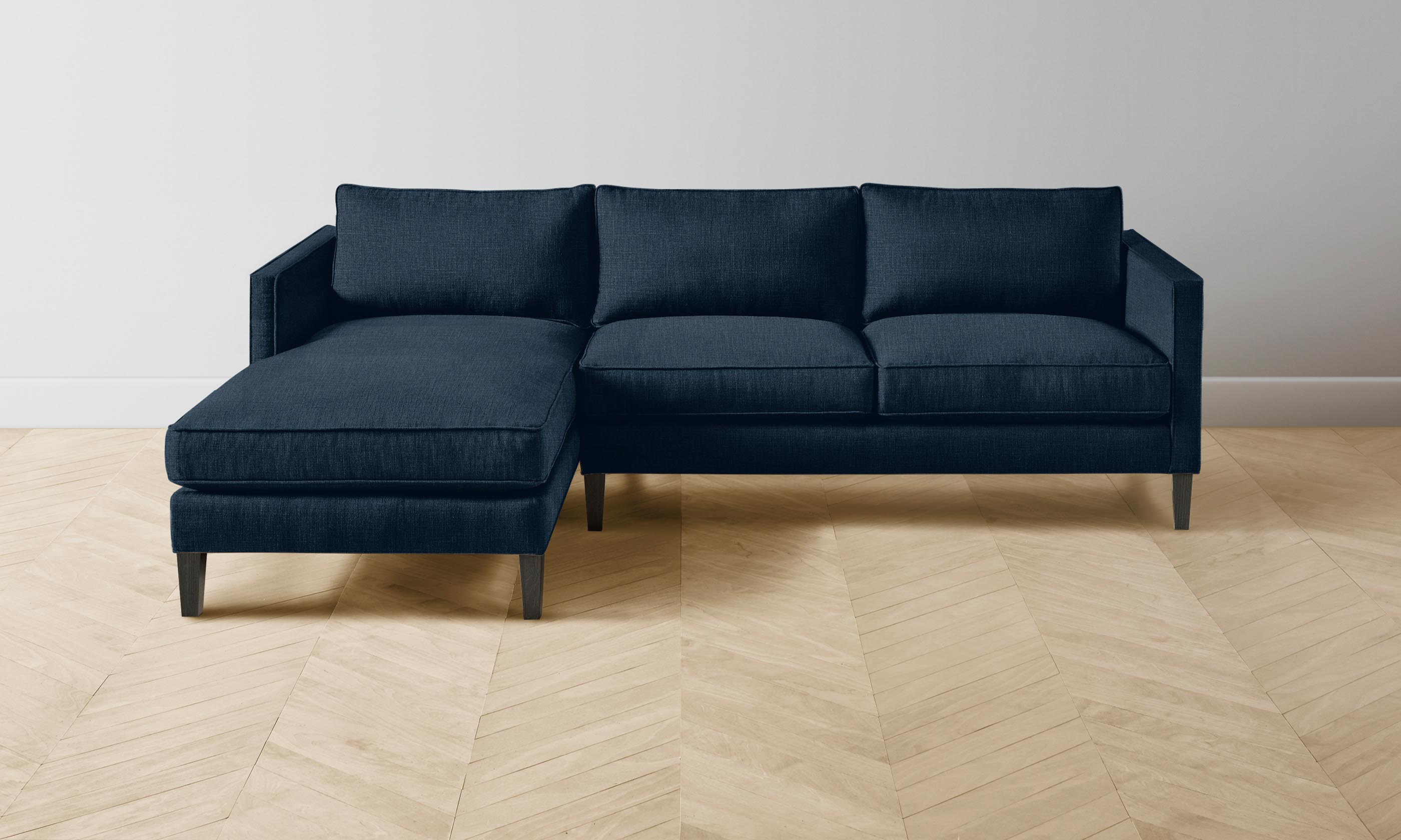Crosby Sectional Sofa - Performance Linen Weave Fabric in Bay Color - Perfect for Living Room, Family Room & Cozy Home Decor