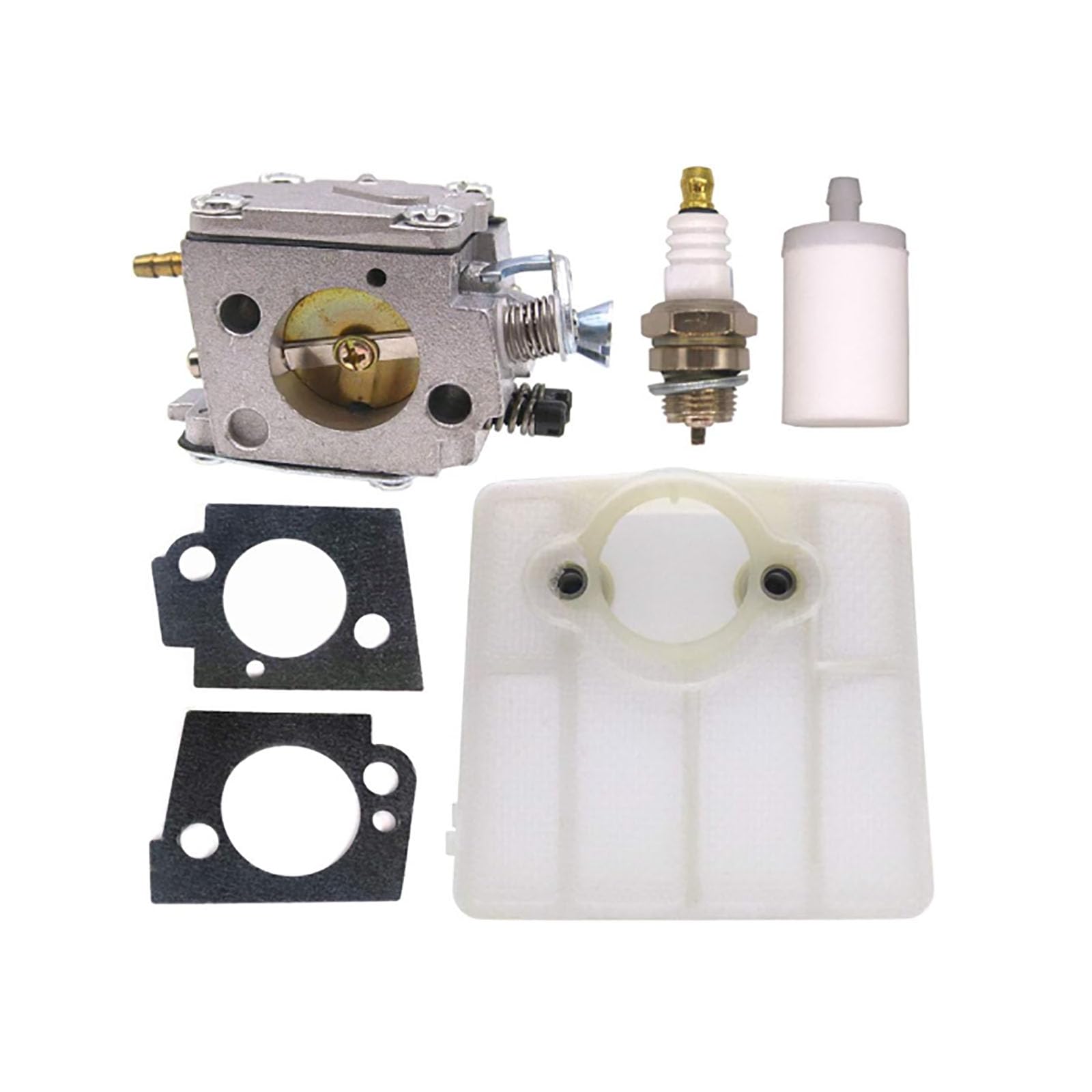 Husqvarna 61 266 268 272 272XP Chainsaw Carburetor Kit with Air Filter & Fuel Filter - Replacement Part for Outdoor Cutting, Logging & Forestry Work