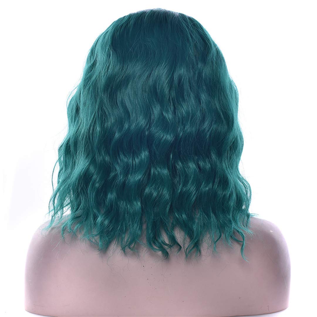14 Inch Orange Red Synthetic Afro Curly Wig with Middle Part Fringe - Perfect for Cosplay, Halloween Costumes & Party Wigs