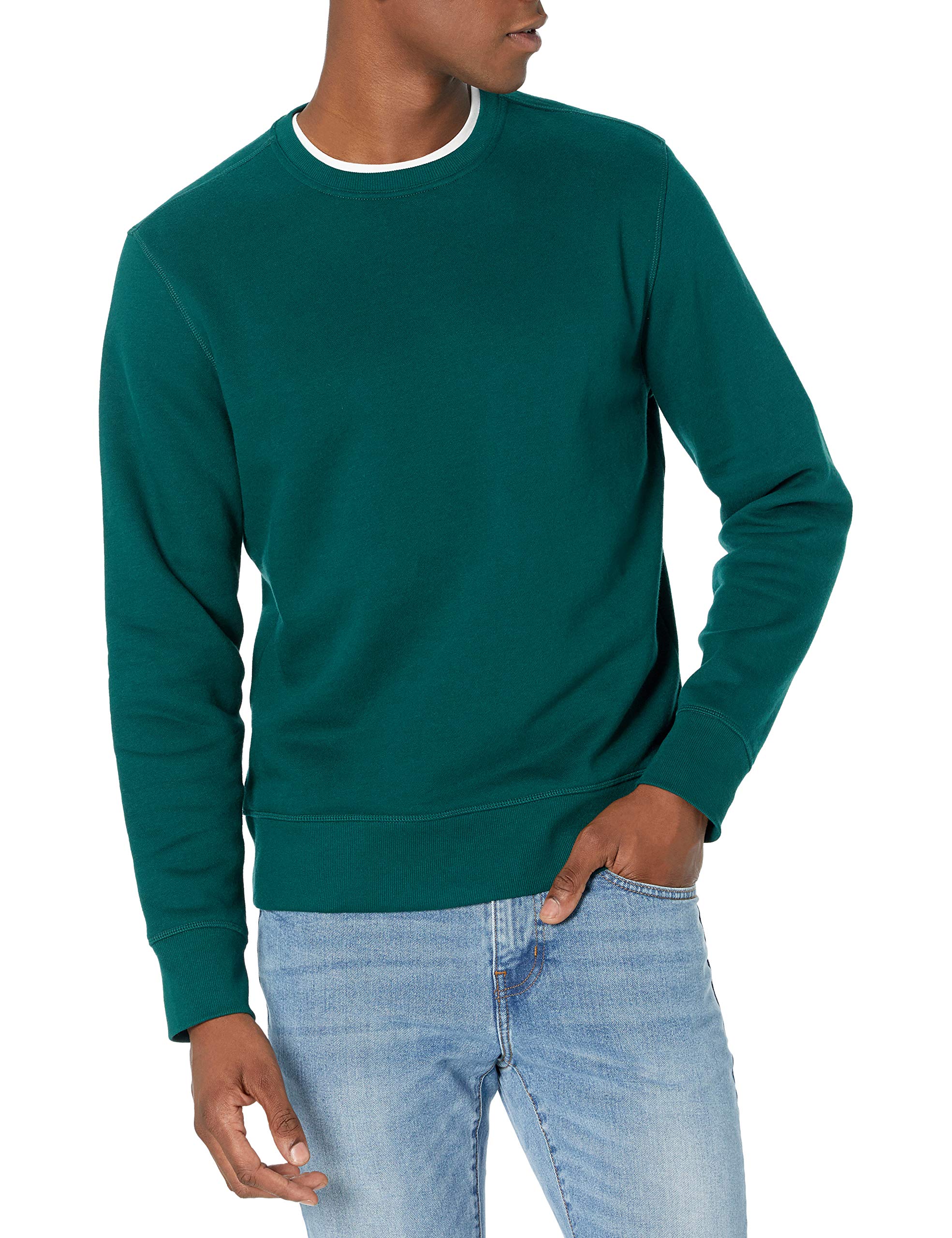 Amazon Essentials Men's Fleece Round Neck Sweatshirt - Comfortable & Warm, Plus Sizes Available - Perfect for Casual Wear, Gym & Outdoor Activities