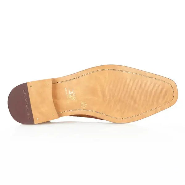 Men's Tan London Brogues Sidney Oxford Shoes - Classic Formal & Casual Dress Shoes for Business, Office & Wedding Events