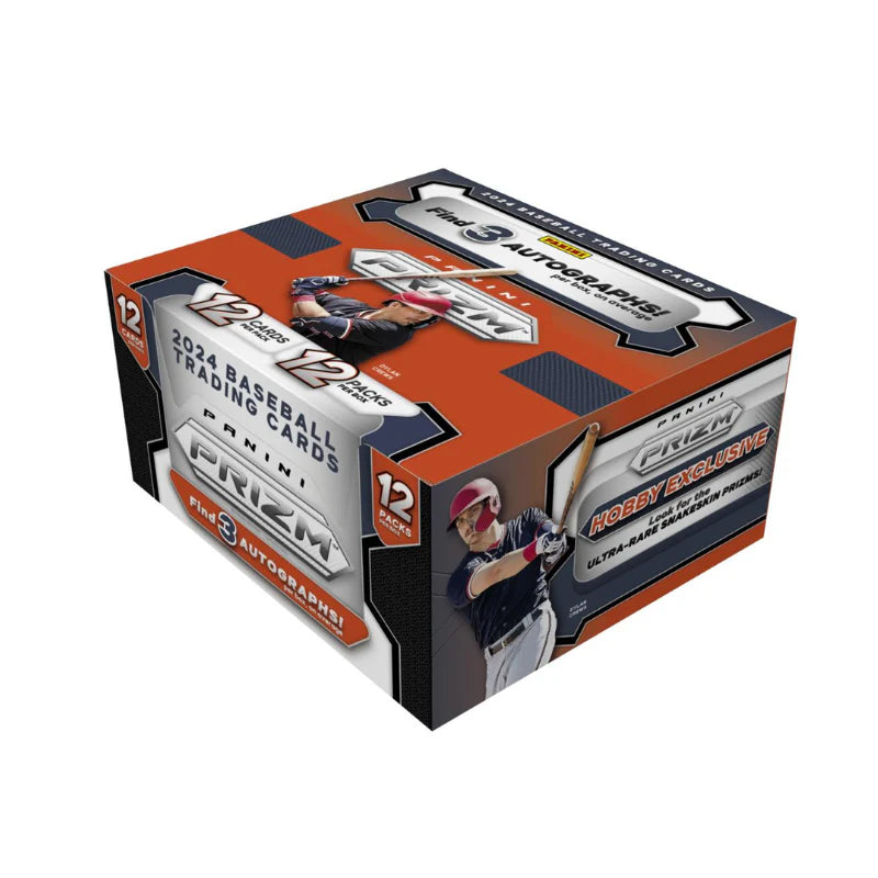 2024 Panini Prizm Baseball Hobby Box - 24 Packs with Exclusive Cards for Collectors & Trading - Perfect for Sports Memorabilia Enthusiasts & Fantasy League Players