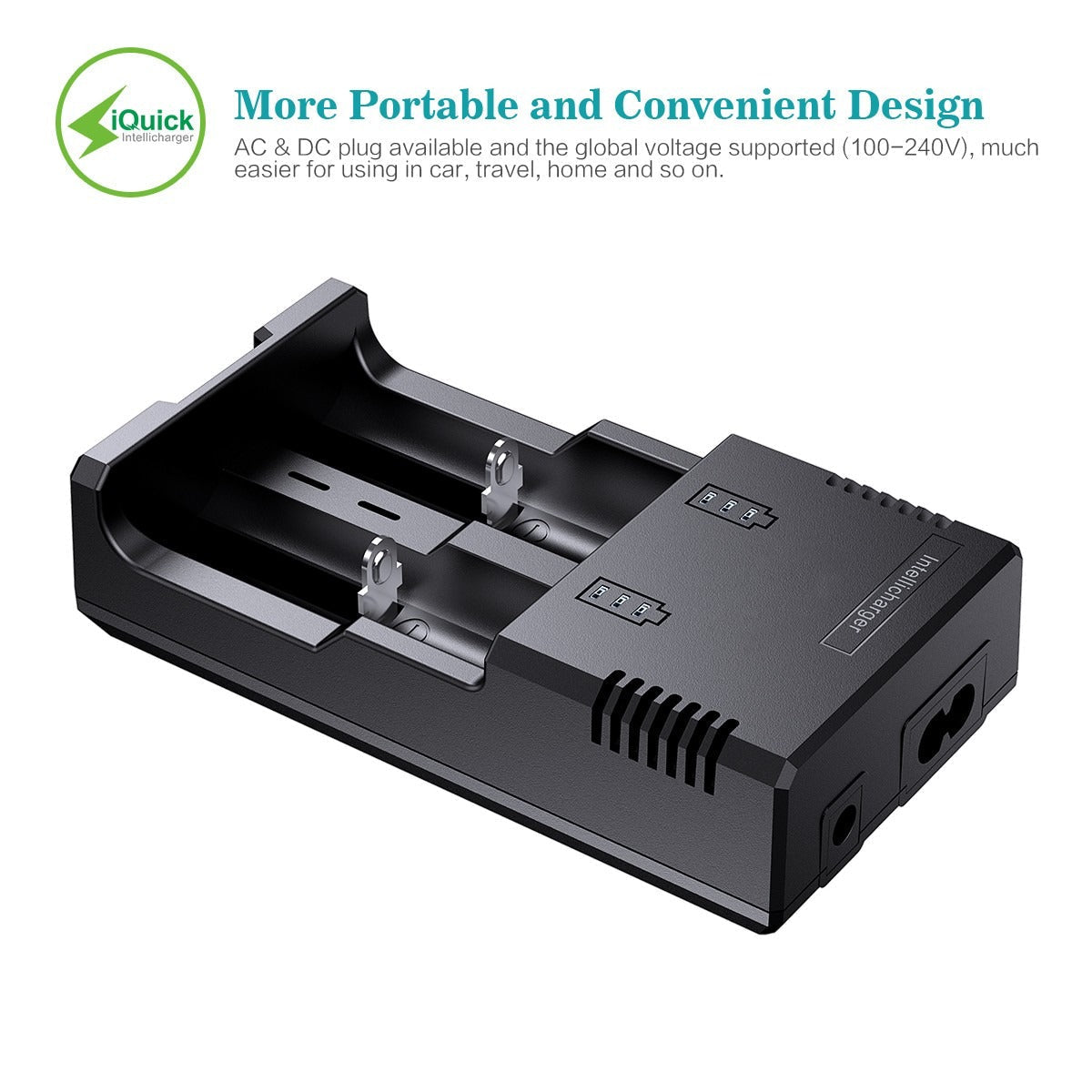 EBL 4-Pack 10440 Rechargeable Lithium Batteries with 992 USB Charger - Perfect for Flashlights, Laser Pointers & Small Electronics