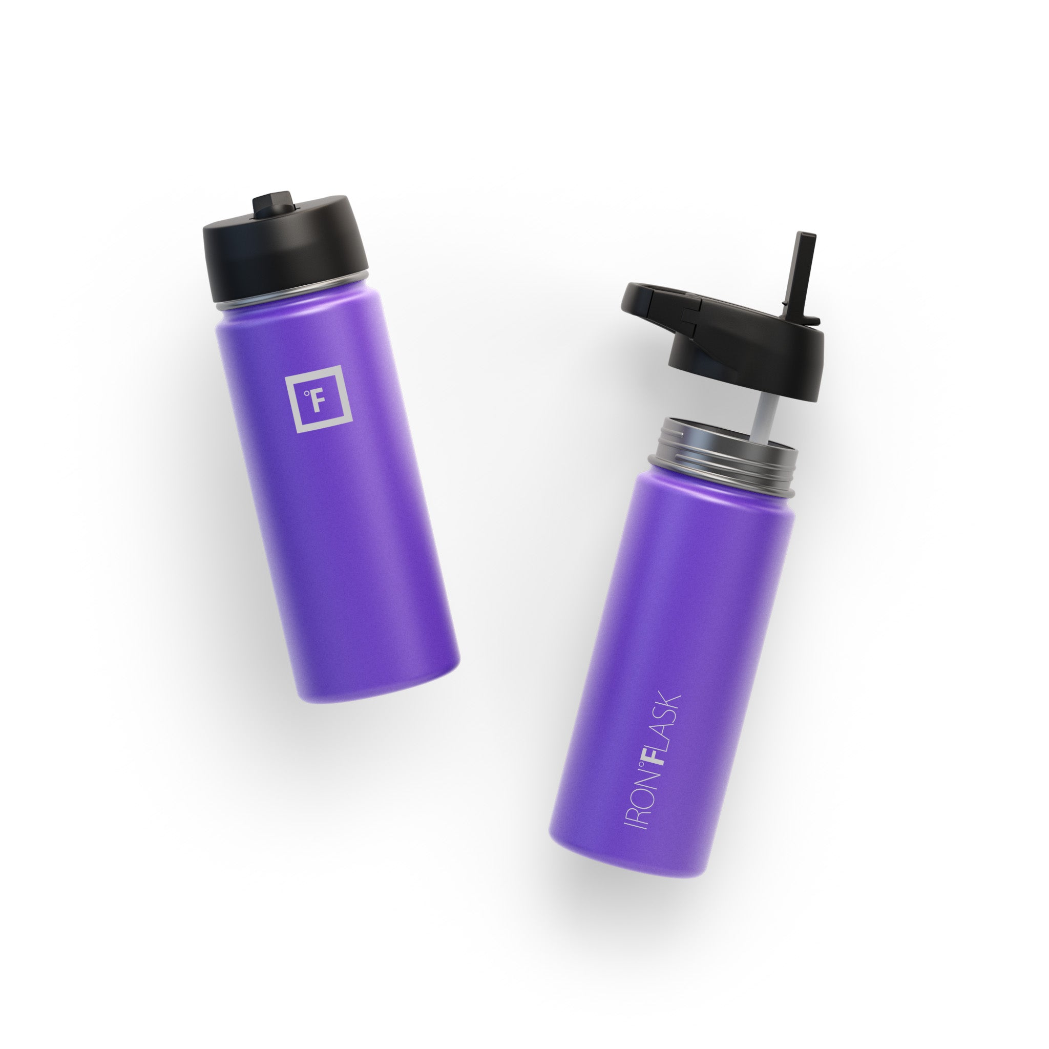 18 Oz Wide Mouth Water Bottle with Straw Lid - Leak Proof & BPA Free - Perfect for Gym, Hiking, Travel & Everyday Hydration