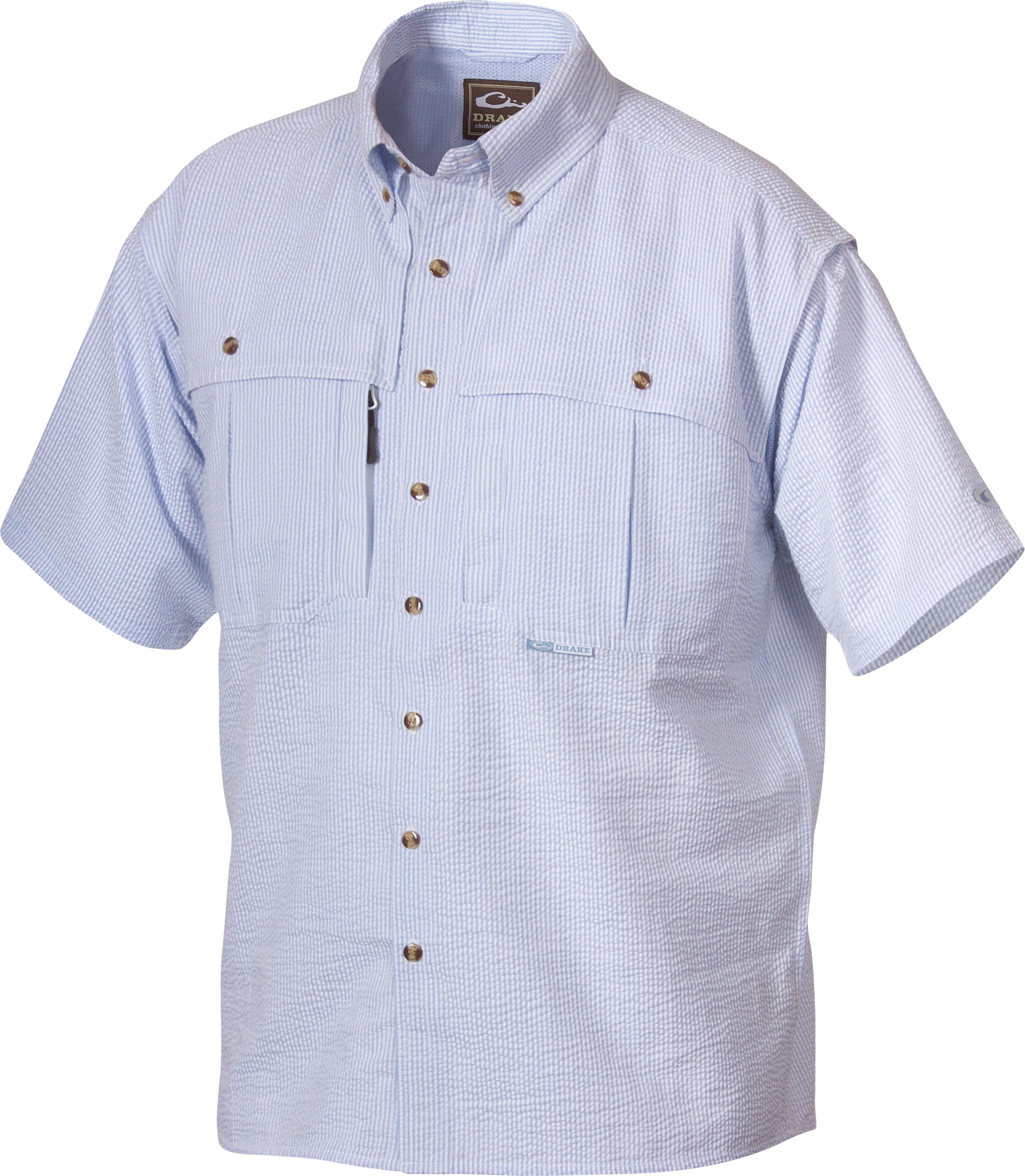 Youth Seersucker Wingshooter's Shirt Short Sleeve - Lightweight & Breathable Summer Shirt for Outdoor Hunting, Fishing & Casual Wear