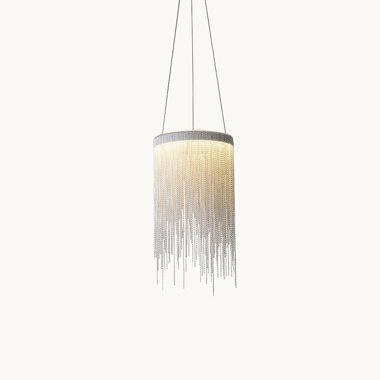 Modern Aluminum Chain Tassel Pendant Light - Industrial Vintage Ceiling Fixture for Dining Room, Kitchen, Bedroom & Living Room Decor