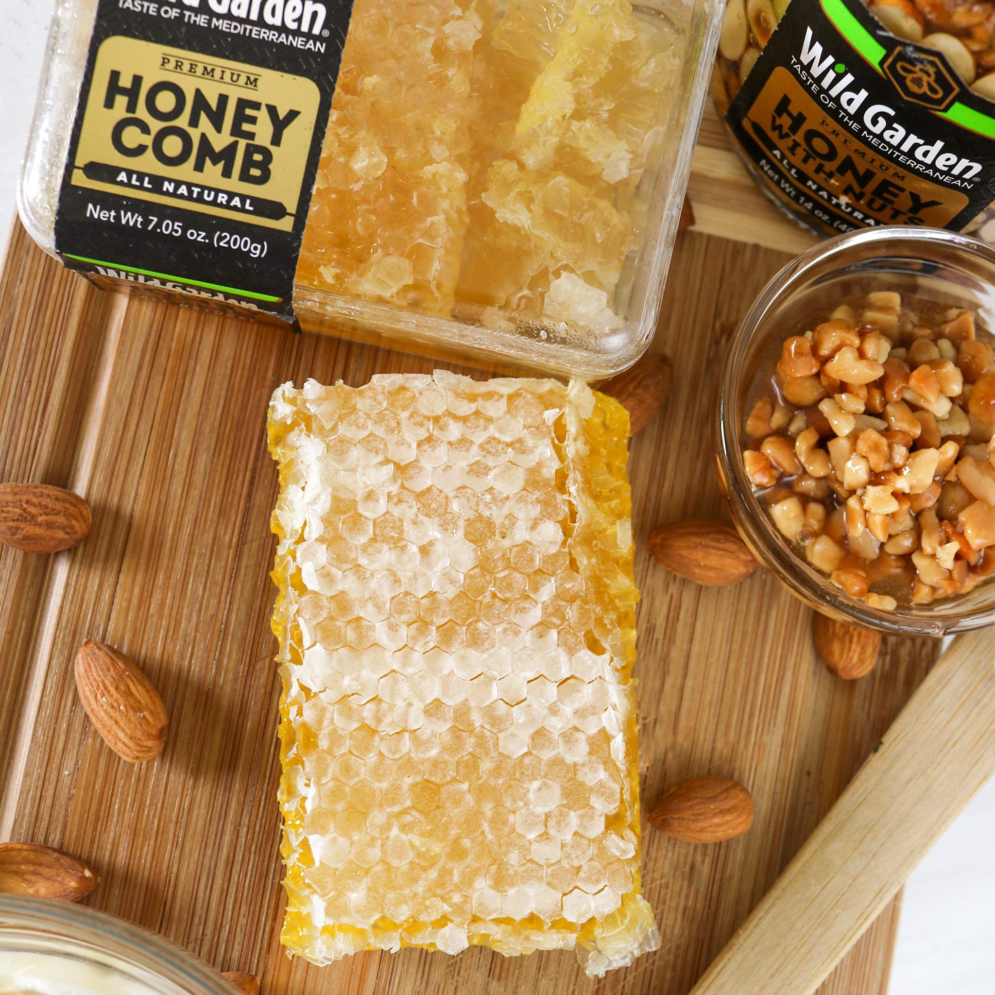 Wild Garden 100% Pure Raw Gourmet Honeycomb - All Natural, No Additives or Preservatives - 7.05oz (Pack of 36) - Perfect for Tea, Cheese Pairing & Healthy Snacks