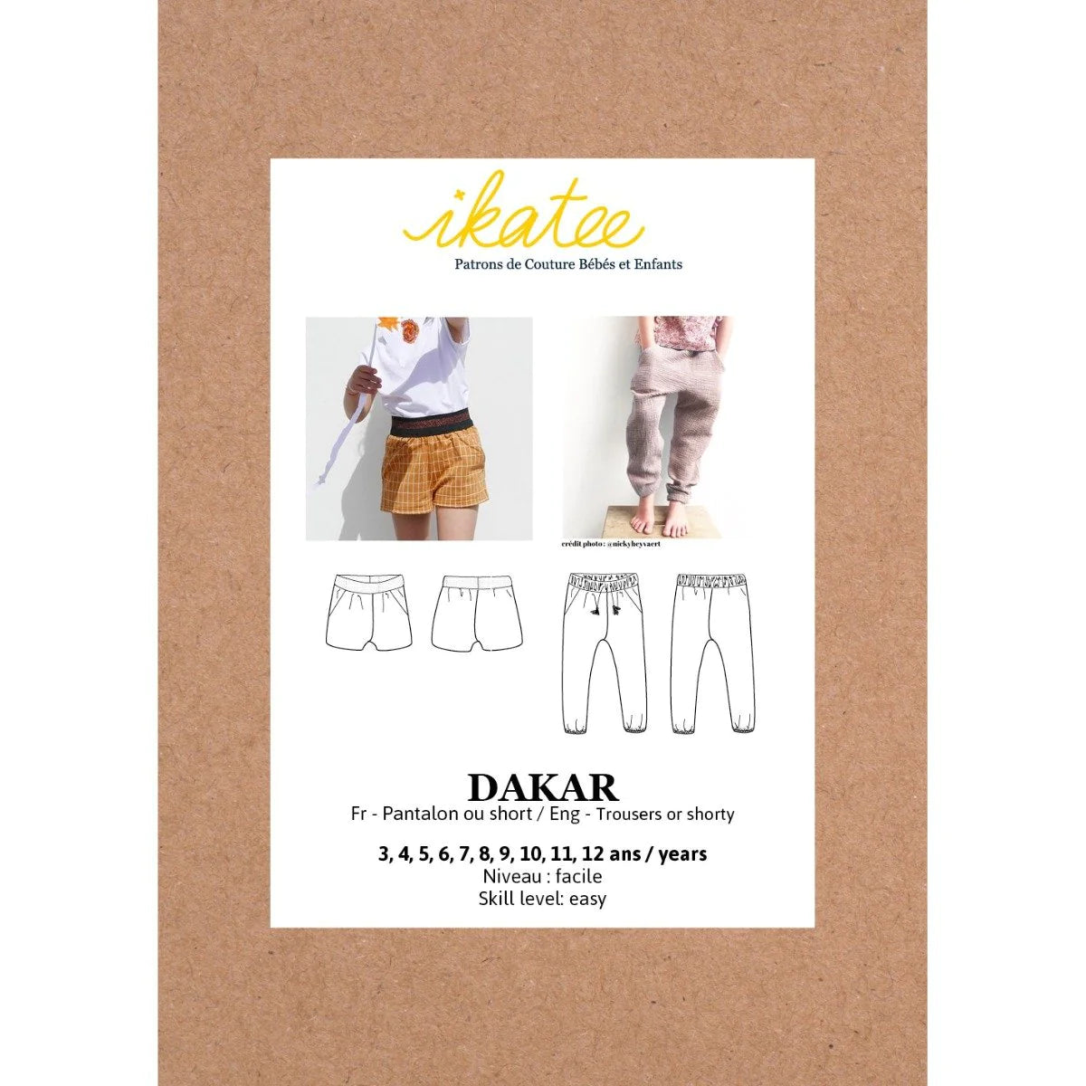 Dakar Pants and Shorts Sewing Pattern for Kids Ages 3-12 | DIY Children's Clothing | Perfect for Playtime, School and Outdoor Adventures
