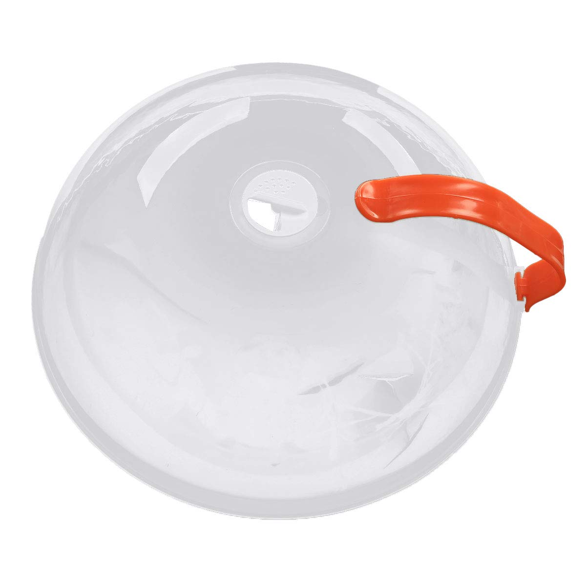 CHICTRY Microwave Splatter Cover with Steam Vents - Transparent Microwave Plate Cover with White Handle - Keeps Food Fresh & Oven Clean - Ideal for Reheating Meals, Popcorn & Leftovers