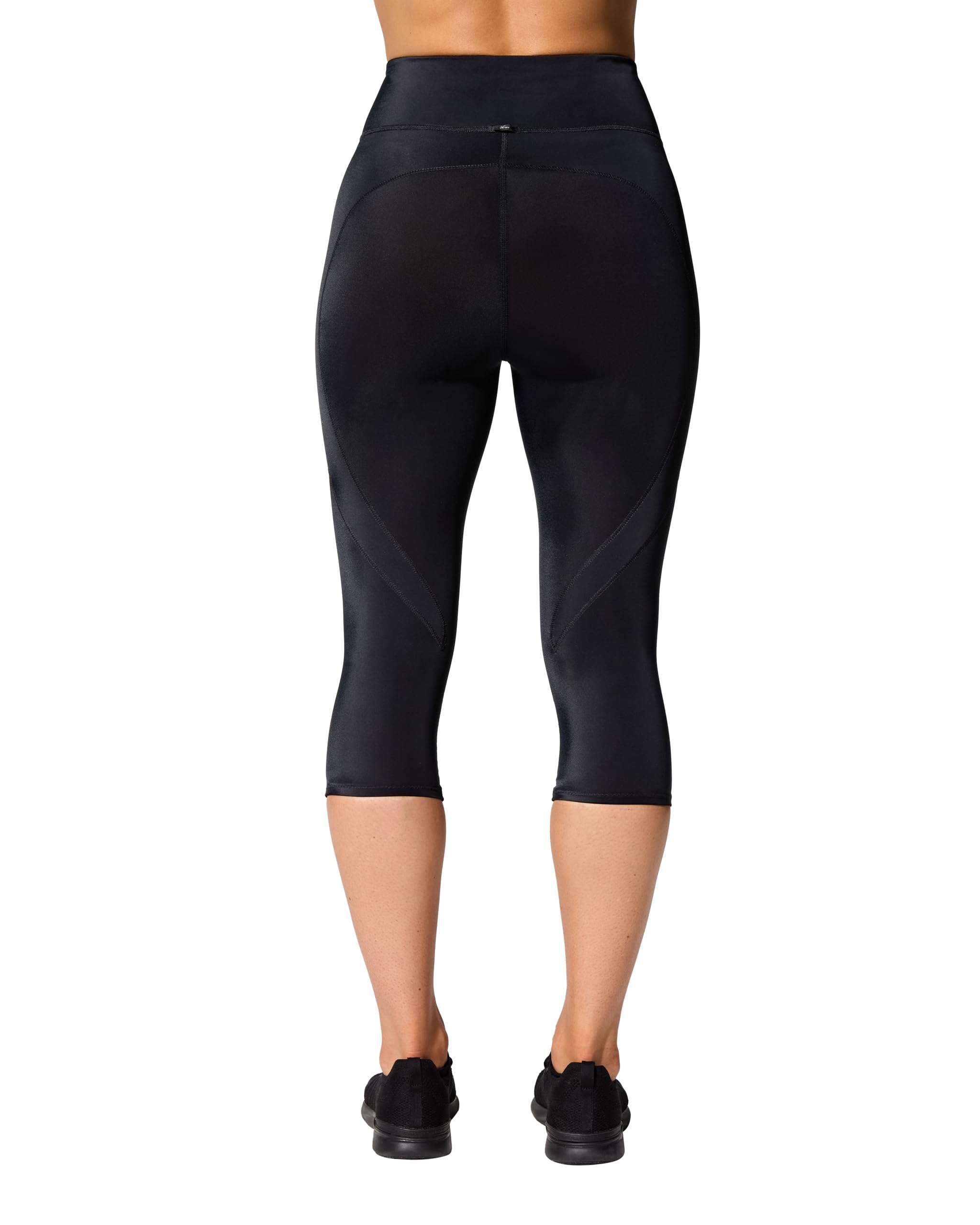 CW-X Women's Stabilyx 3.0 Joint Support 3/4 Capri Compression Tight - High-Rise Leggings with Back Phone Pocket for Running, Yoga & Workout - Breathable & Supportive Activewear for Women