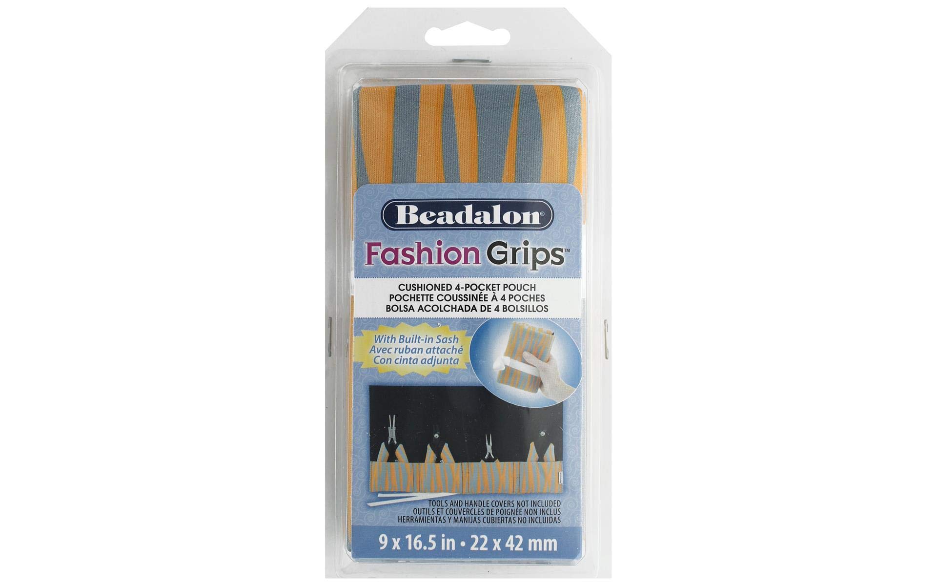 Beadalon Fashion Grips Tool Bag - Tiger Print Jewelry Making Kit for DIY Crafting, Beading & Wire Wrapping - Perfect for Jewelry Designers & Craft Enthusiasts