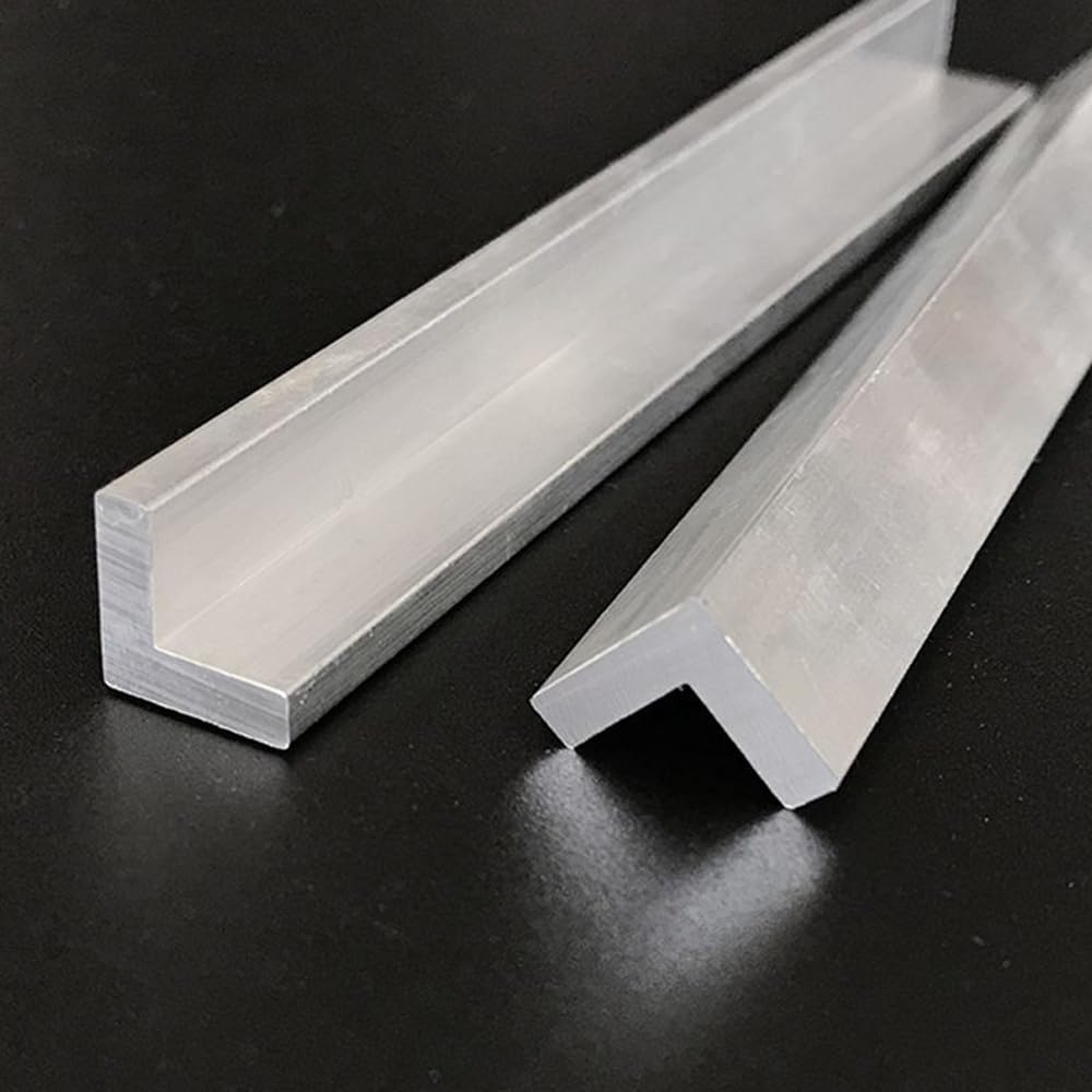 16Inch Aluminum Angle Stock 6061-T6, 1x1x1/4 Inch Thick (2 Pack) - Perfect for DIY Projects, Metal Fabrication, Shelving & Structural Support