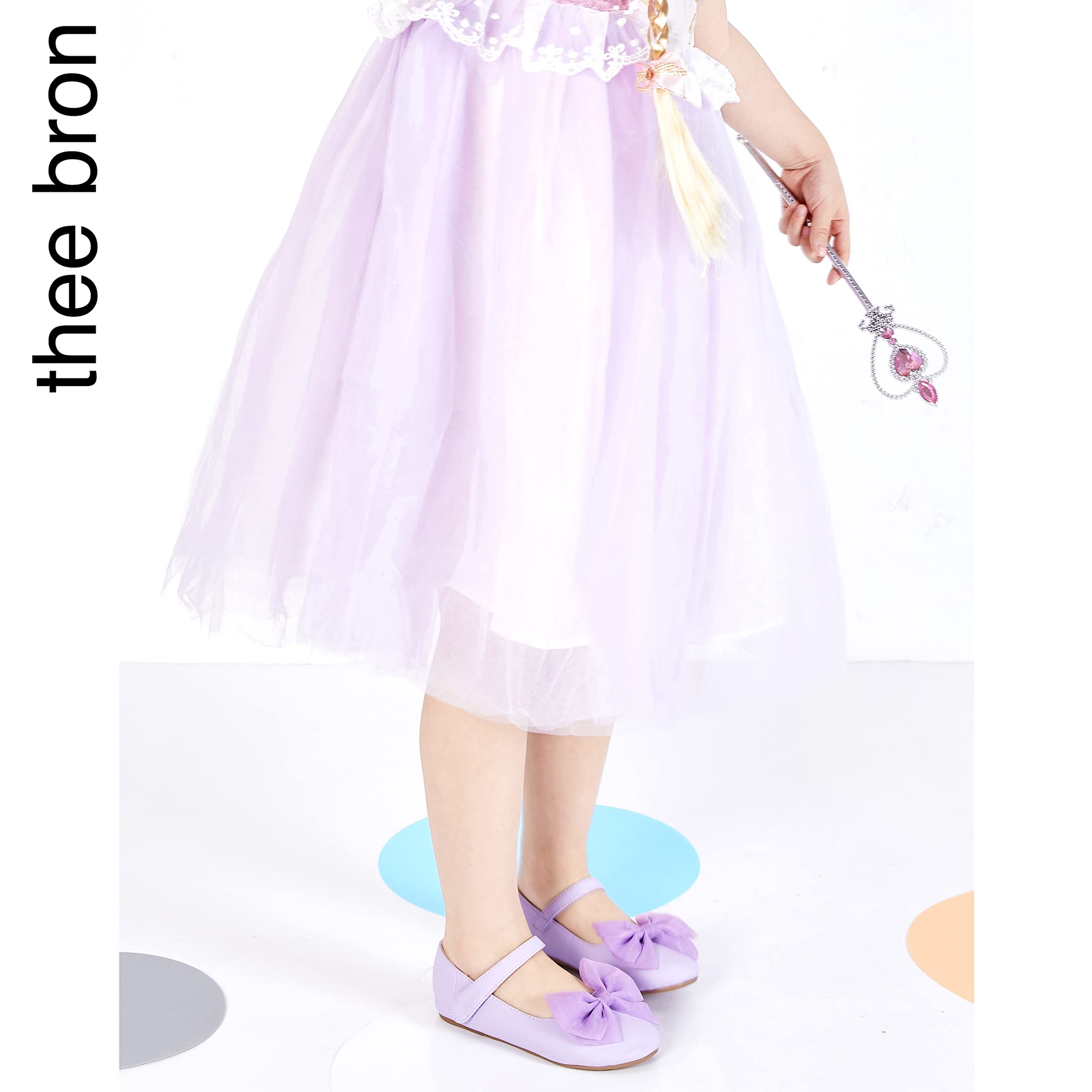 THEE BRON Toddler Girls Mary Jane Flats - Cute Ballerina Dress Shoes for Little Girls | Perfect for Weddings, Parties & Special Occasions