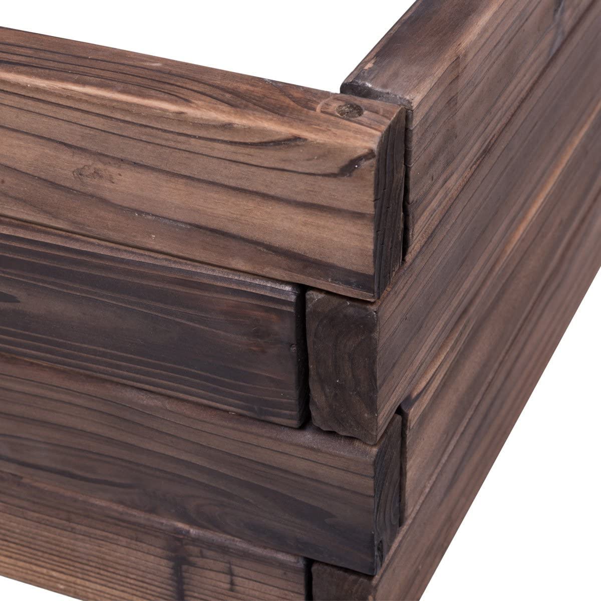 GRAFFY 47''Lx24''Wx9''H Wooden Raised Garden Bed - Elevated Outdoor Planter Box with Open Bottom Design for Vegetables, Flowers & Herbs | Perfect for Backyard, Patio, Lawn & Urban Gardening