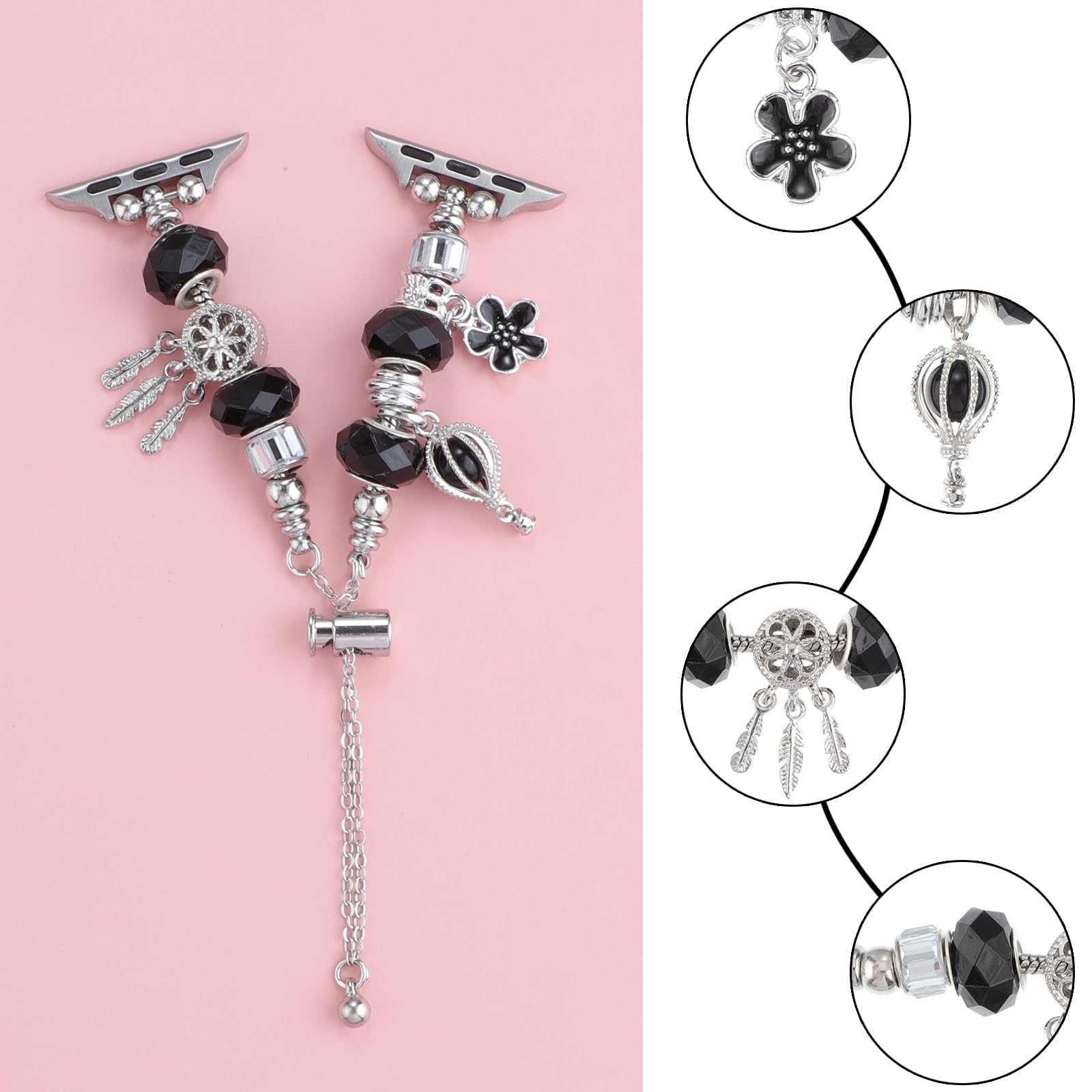 Sparkly Stainless Steel Apple Watch Band 38mm 40mm 41mm - Elegant Jewelry Bracelet Compatible with iWatch Series SE/7/6/5/4/3/2/1 - Fashion Accessory for Women | Perfect for Work, Parties, Date Nights, Gym & Everyday Wear | Ideal for Office, Wedding, Travel & Casual Outfits