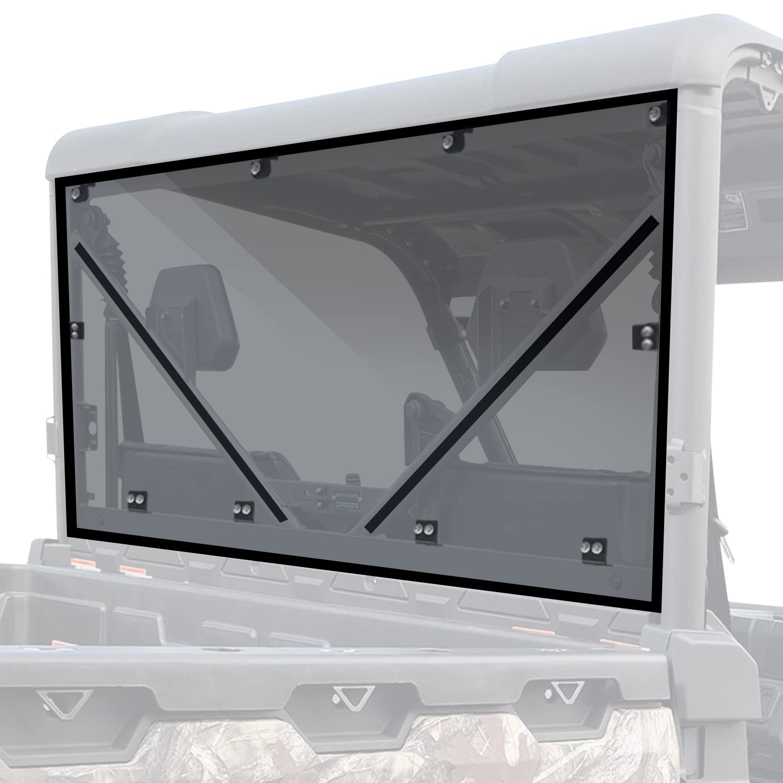 CFMOTO UFORCE 1000 Rear Windshield Replacement - Thickened Polycarbonate Back Window Compatible with 2019-2024 Models | Durable UTV Accessory for Off-Roading, Hunting & Farm Work