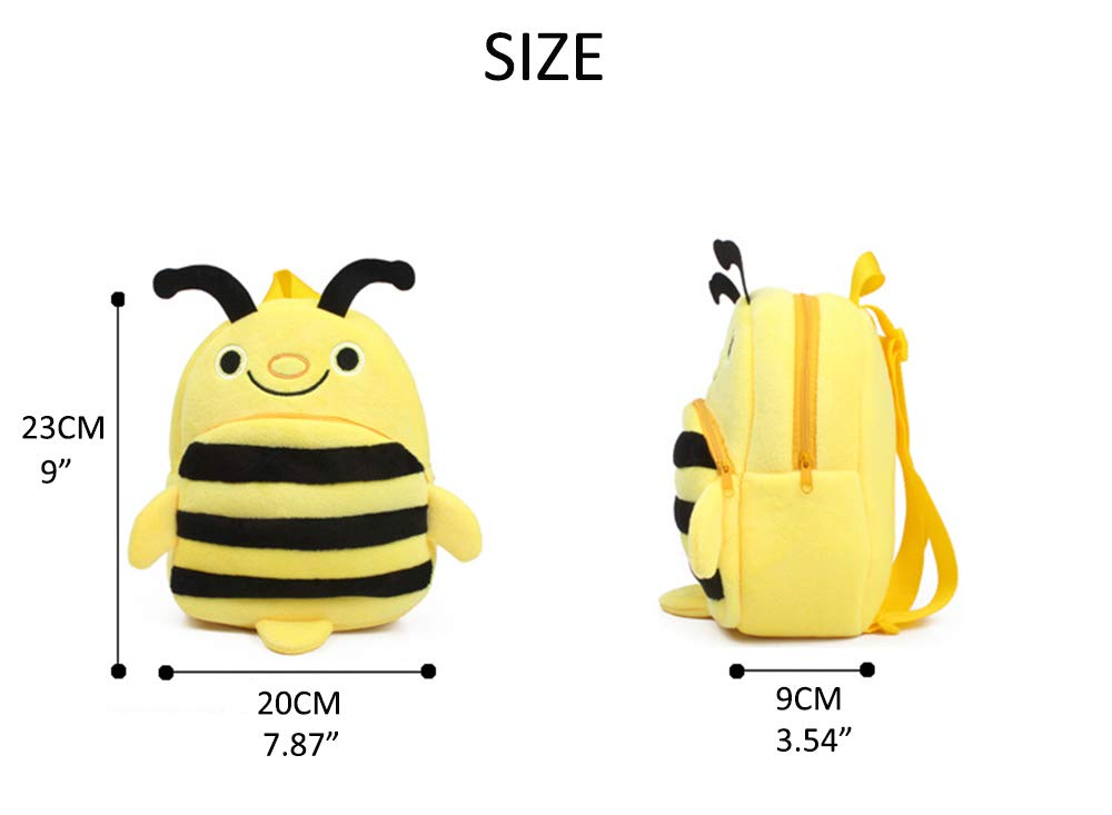 Cute Mini Bee Backpack for Toddlers - Yellow Cartoon Diaper Bag with Leash, School Bookbag for Boys & Girls | Perfect for Daycare, Travel & Outdoor Adventures