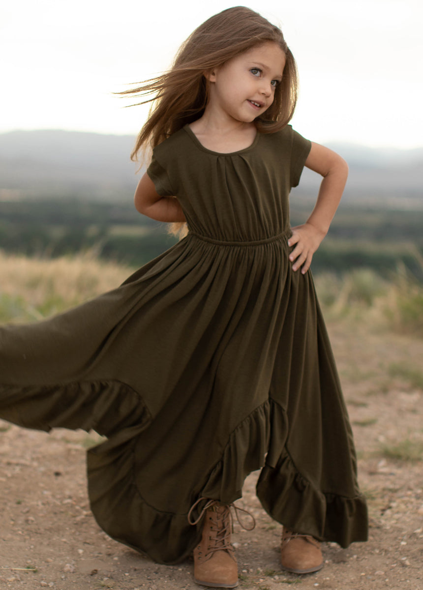 Braelyn Olive Green Dress for Women - Elegant Casual & Party Wear - Perfect for Office, Date Night & Special Occasions