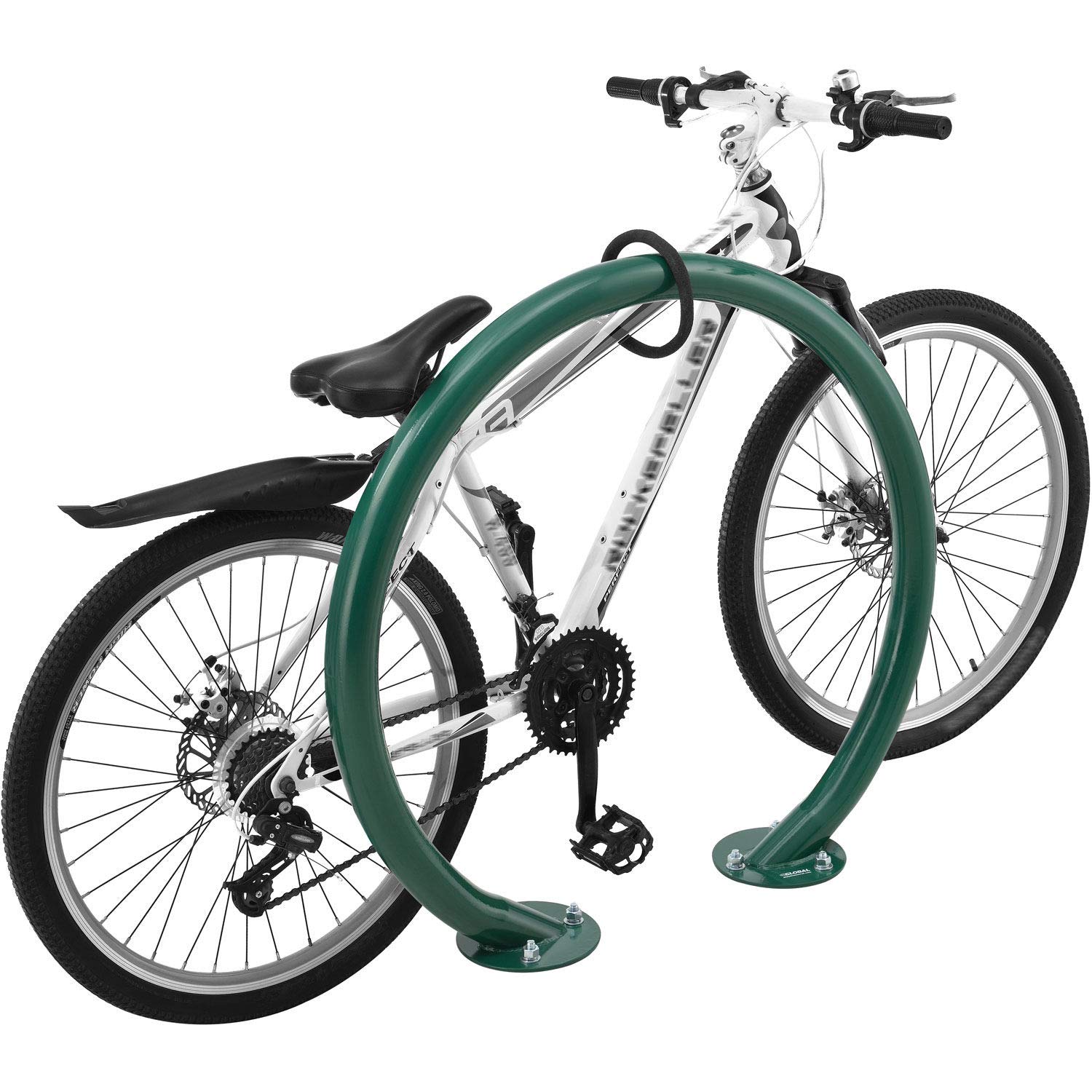 **Heavy Duty Green Industrial Bike Rack for 2 Bikes - 37