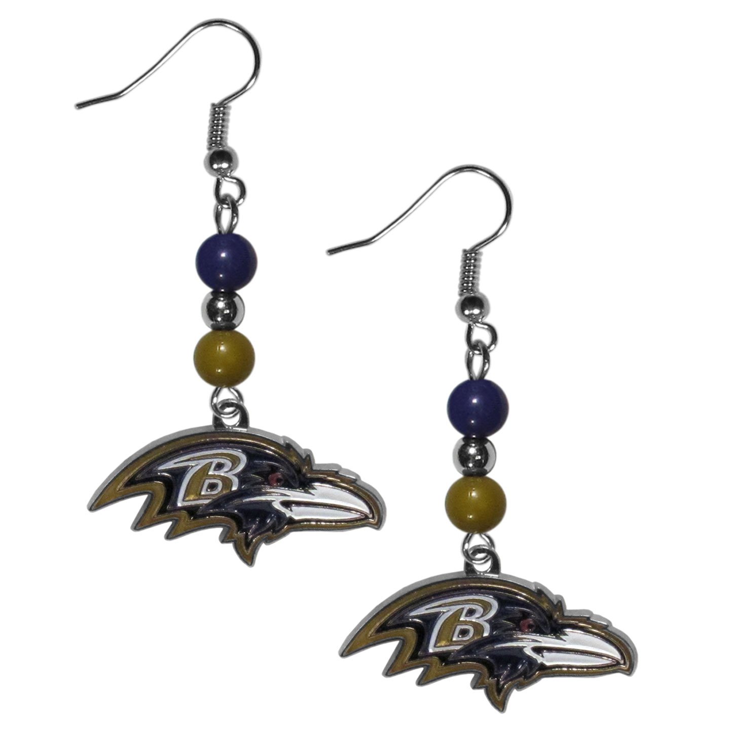 NFL Team Bead Dangle Earrings for Women - Football Game Day Jewelry - Perfect for Game Day, Tailgating & NFL Fan Gifts