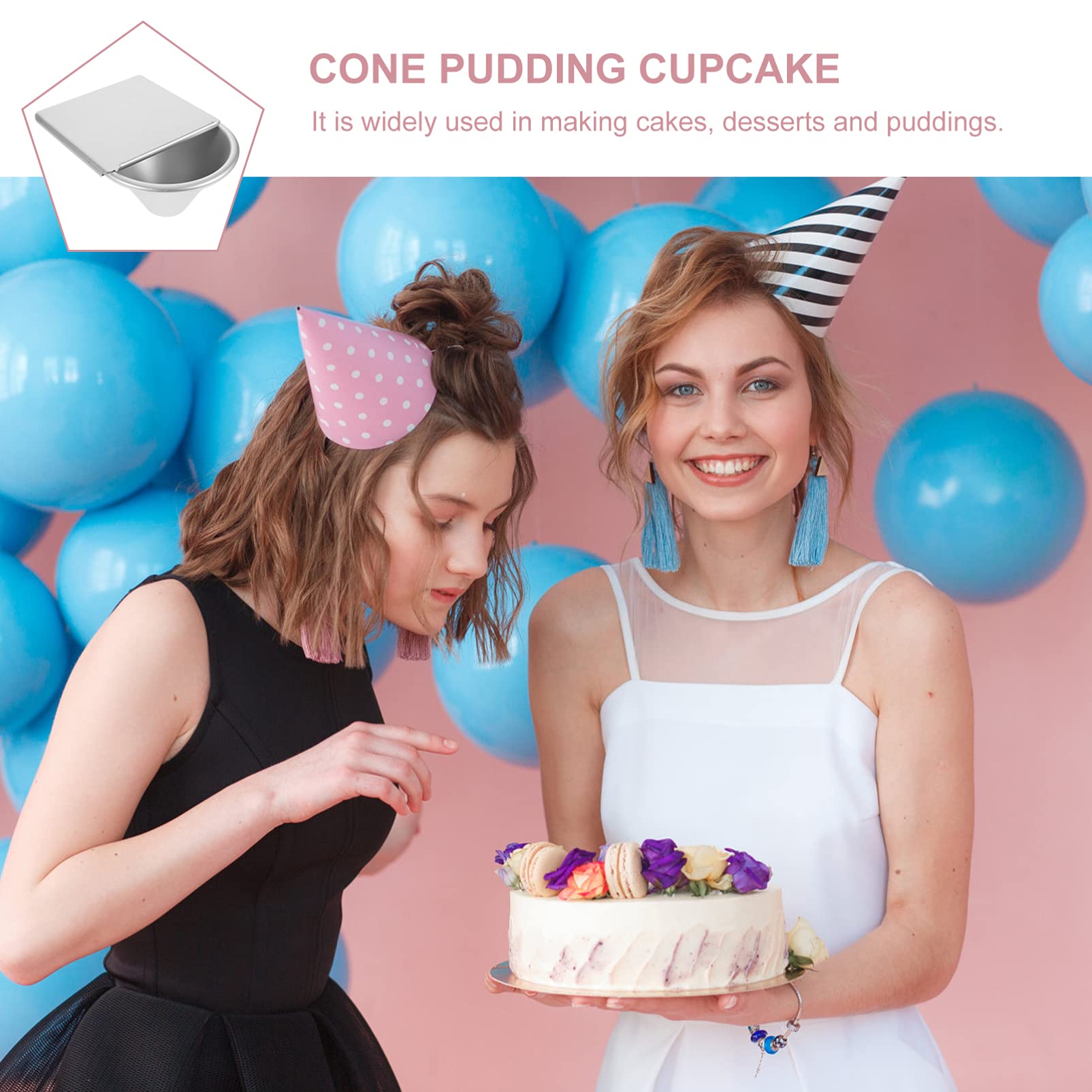Cabilock Aluminum Alloy Cake Mold with Lid - 6 Inch Round Cake Pan, Tart Pan, Pudding Mold, Muffin Tin for Baking Cupcakes, Spheres & Doll Cakes | Perfect for Birthday Parties, Wedding Desserts & Home Baking