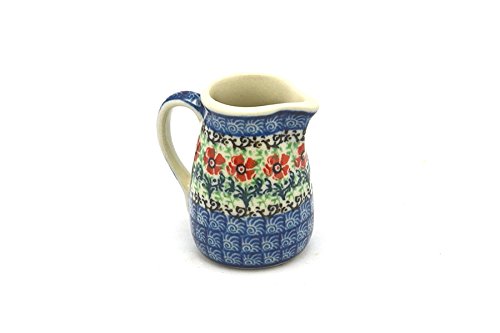 Handmade Polish Pottery Miniature Pitcher - Maraschino Cherry Design - Perfect for Collectors, Home Decor & Gift Giving
