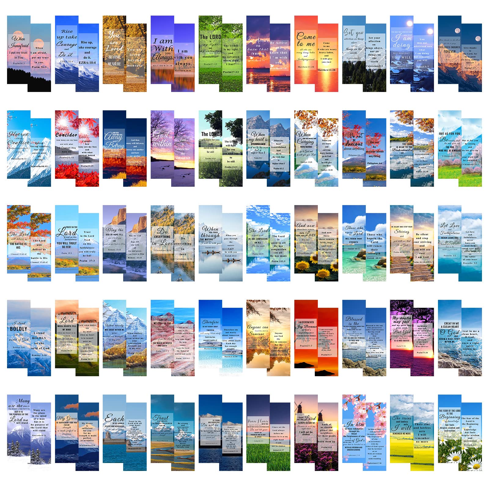 Bible Verse Bookmarks 150pcs - Inspirational Christian Gifts for Easter Prayer & Bible Study