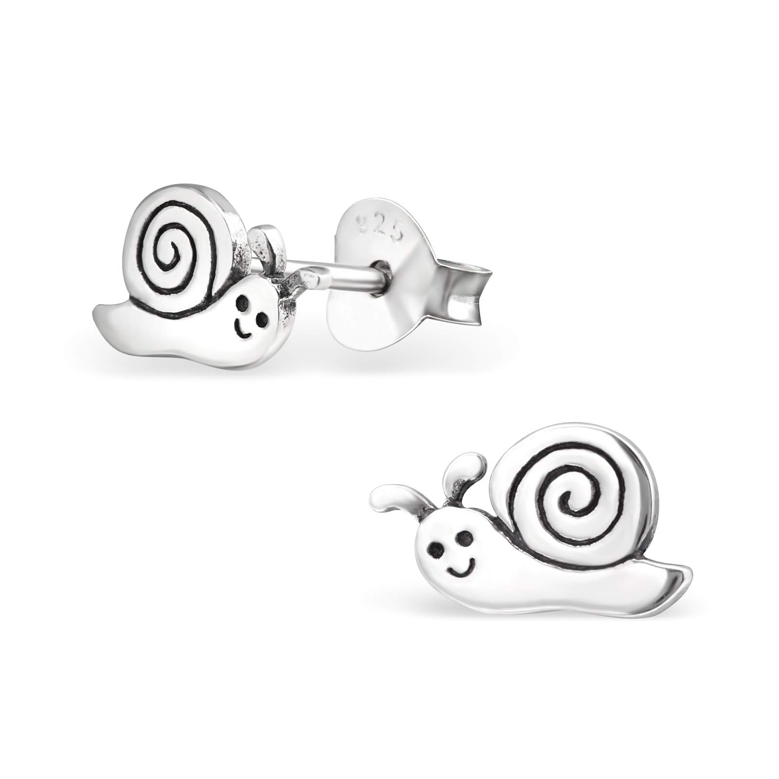 925 Sterling Silver Snail Stud Earrings for Women - Minimalist Rose Gold Plated Jewelry - Perfect for Everyday Wear, Gifts & Special Occasions