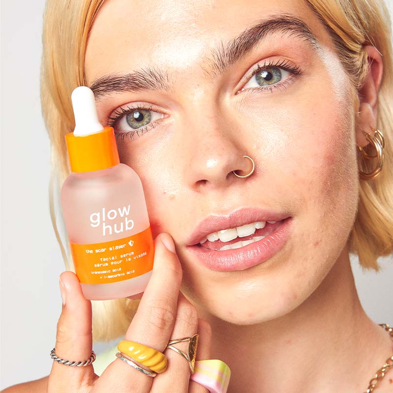 Glow Hub Scar Slayer Serum - Advanced Scar Removal Treatment for Face & Body | Fades Acne Scars, Stretch Marks & Dark Spots | Perfect for Post-Surgery & Skin Recovery