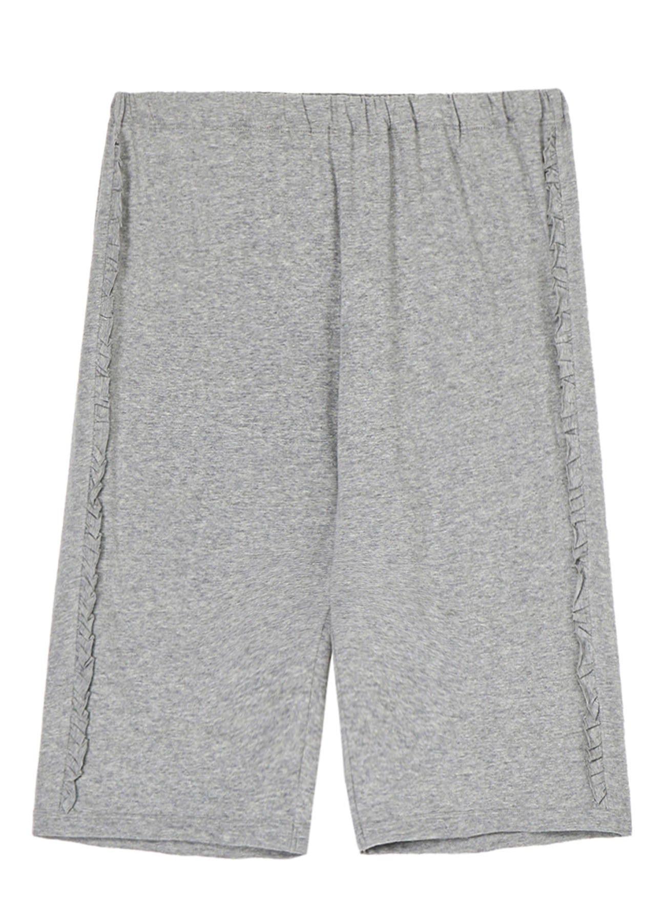Cotton Jersey Frill Knee-Length Pants for Women - Comfortable & Stylish Casual Wear for Summer, Travel & Lounge