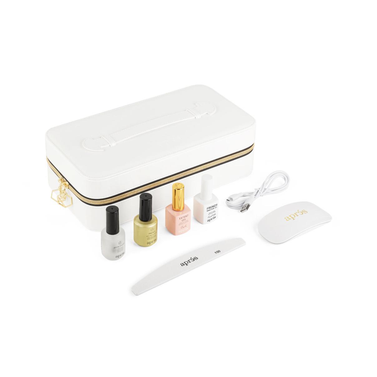 Apres French Manicure Gel X Kit - Professional Salon Quality Nail Extension Set with Glossy Finish | Perfect for Home Manicure, Bridal Nails & Special Occasions