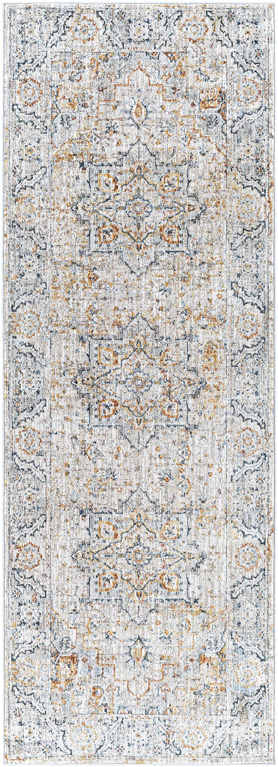 Premium Hauteloom Darvel Area Rug for Living Room & Bedroom - Soft Beige, Green, Red 5' x 7'5